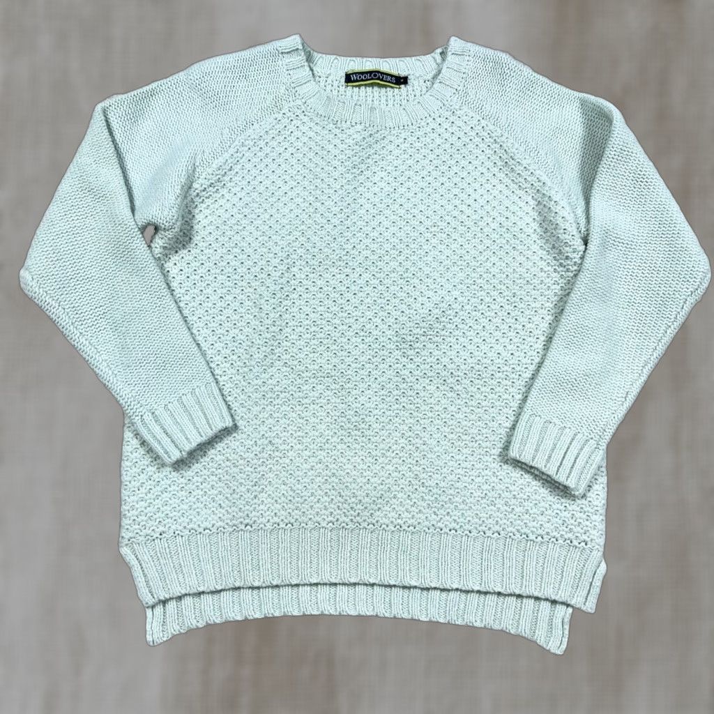 Vintage Woolovers Sweater Women M Green Wool Knit Crewneck Classic 80s Pullover Long Sleeve Casual Regular Knit Style Chunky-Knit Vintage No Logo Size M / US 6-8 / IT 42-44 - 1 Thumbnail