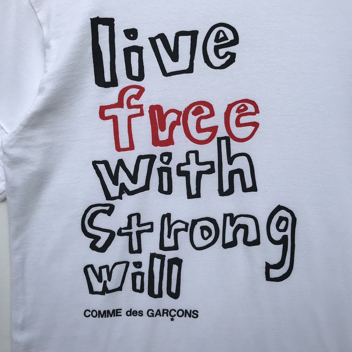 Comme des Garcons Comme Des Garcons Live Free With Strong Will Shirt CDG Japan Size US S / EU 44-46 / 1 - 7 Thumbnail