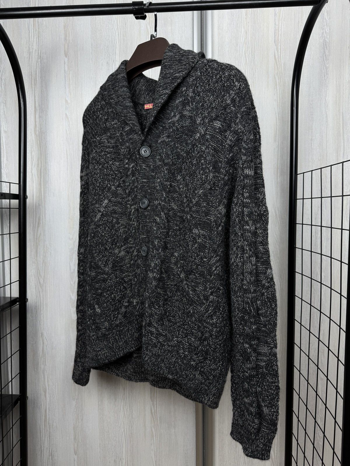 KUNA Kuna pure Baby Alpaca grey sweater cardigan men’s L Size US L / EU 52-54 / 3 - 7 Thumbnail