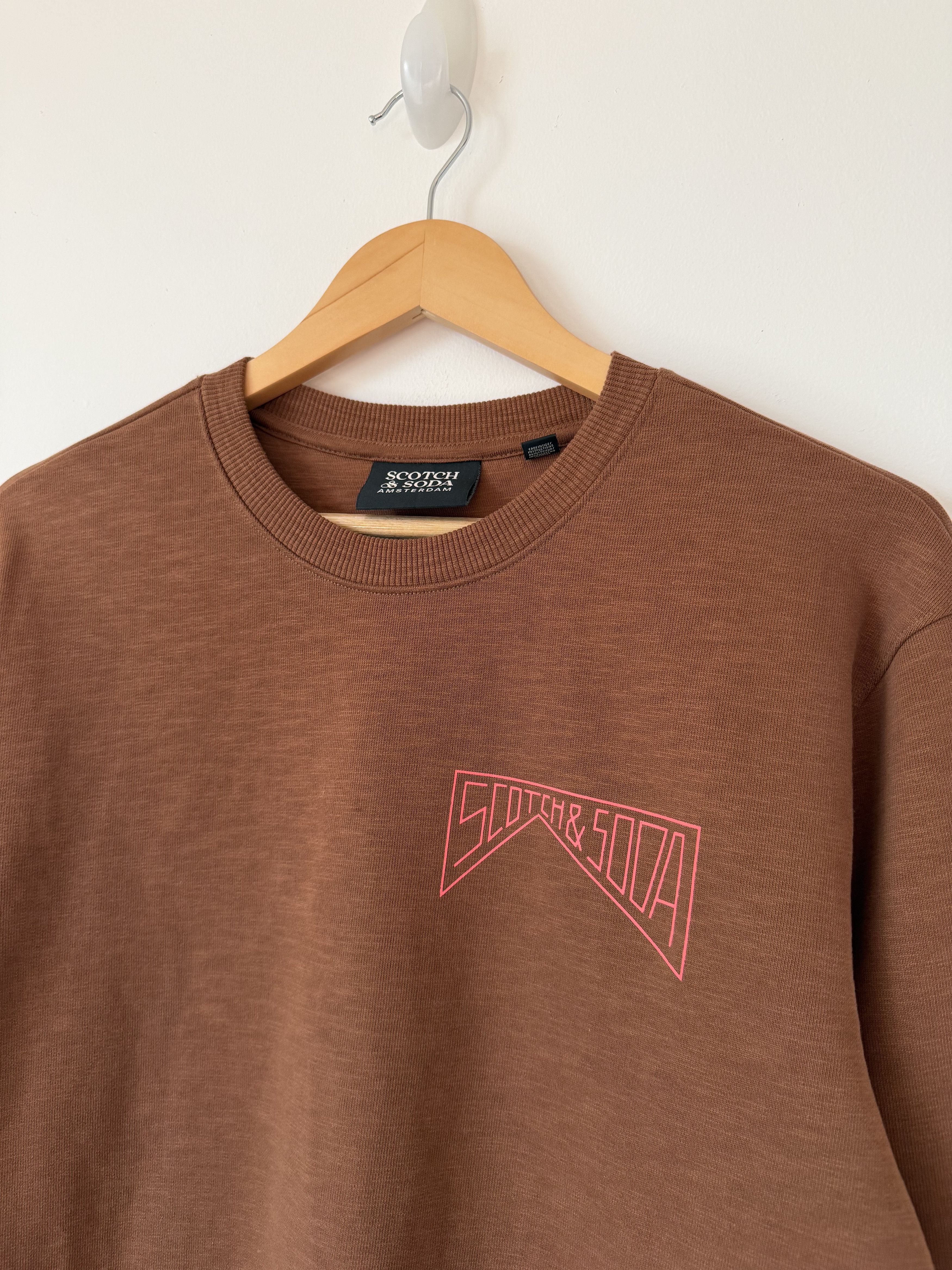 Scotch & Soda Scotch & Soda Amsterdam Brown Crewneck Sweatshirt Medium M Size US M / EU 48-50 / 2 - 1 Thumbnail