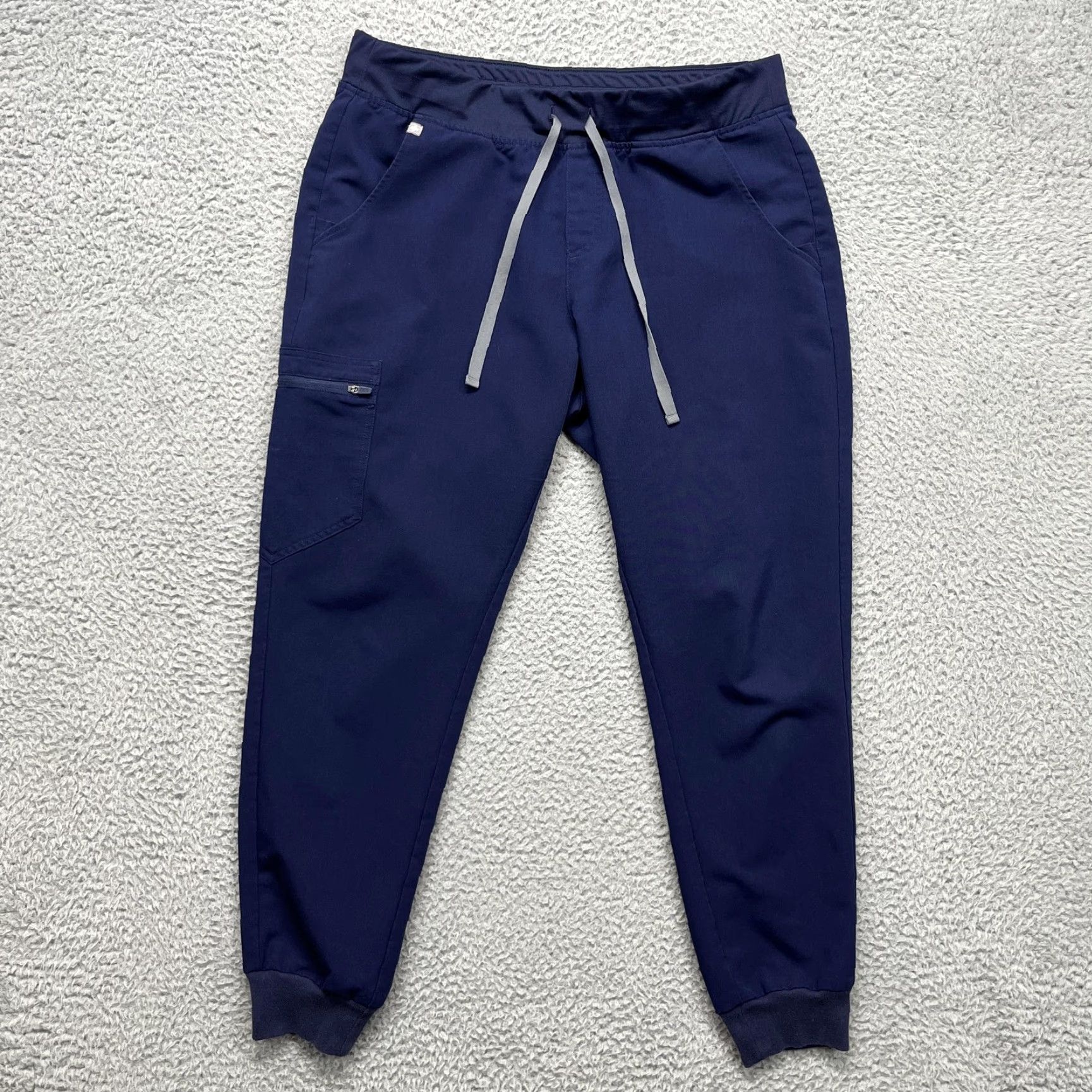 Vintage FIGS Zamora Jogger Scrub Pants Womens L Blue Technical Collection Medical Cargo Pant Size 36" / US 14 / IT 50 - 2 Thumbnail