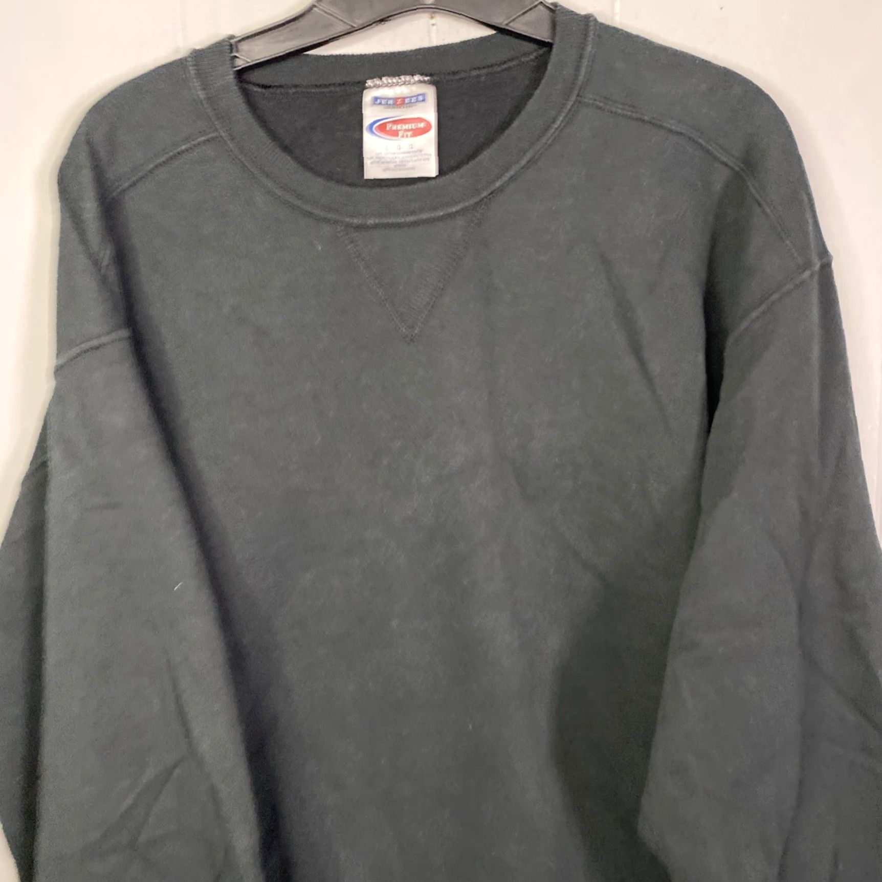 Jerzees VINTAGE Jerzees Sweatshirt Large L Black 90s Y2K Premium Fit Pullover Mens Size US L / EU 52-54 / 3 - 4 Thumbnail