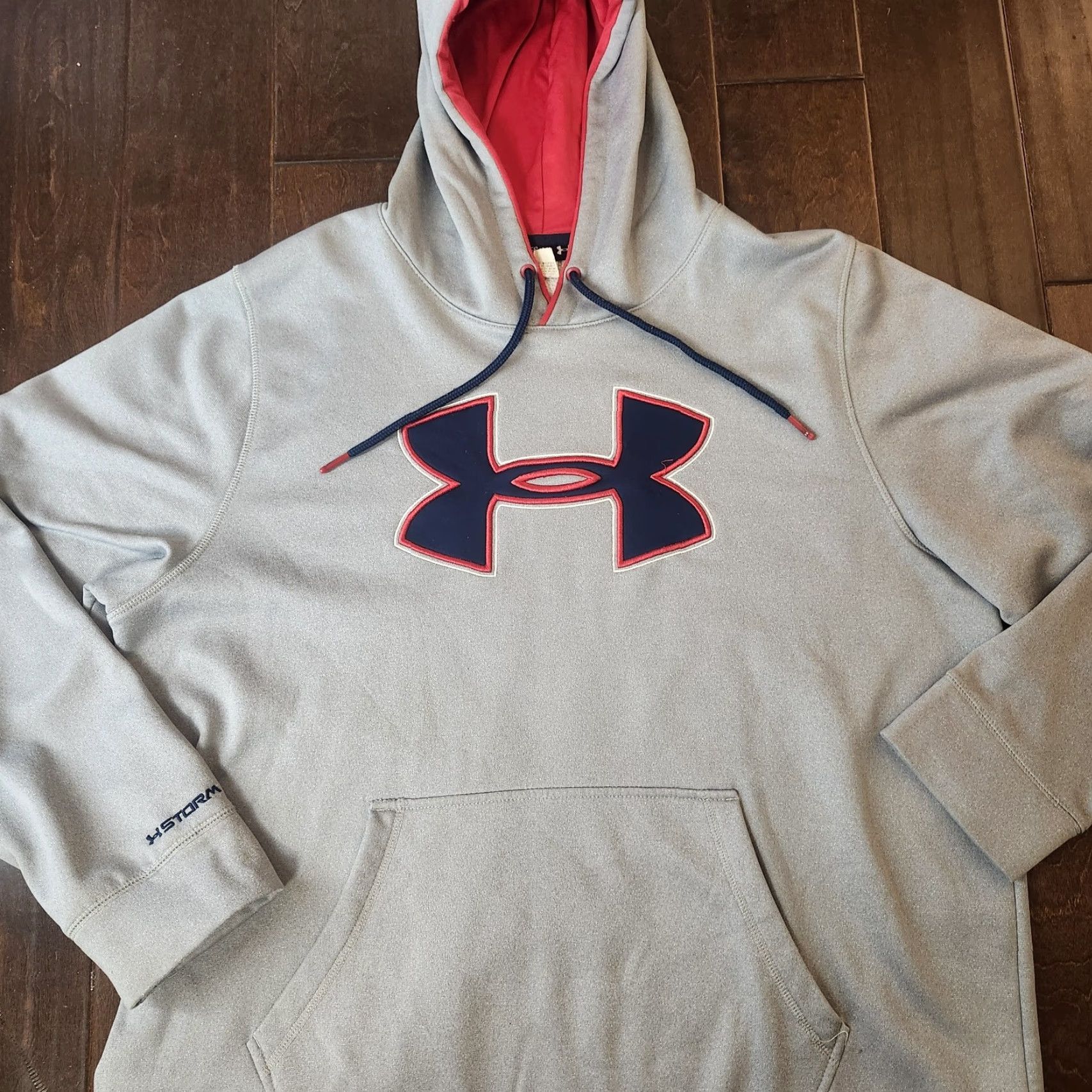 Under Armour Under Armour Storm Hoodie Mens XL Gray Pullover Fleece Pockets Hooded Size US XL / EU 56 / 4 - 7 Thumbnail