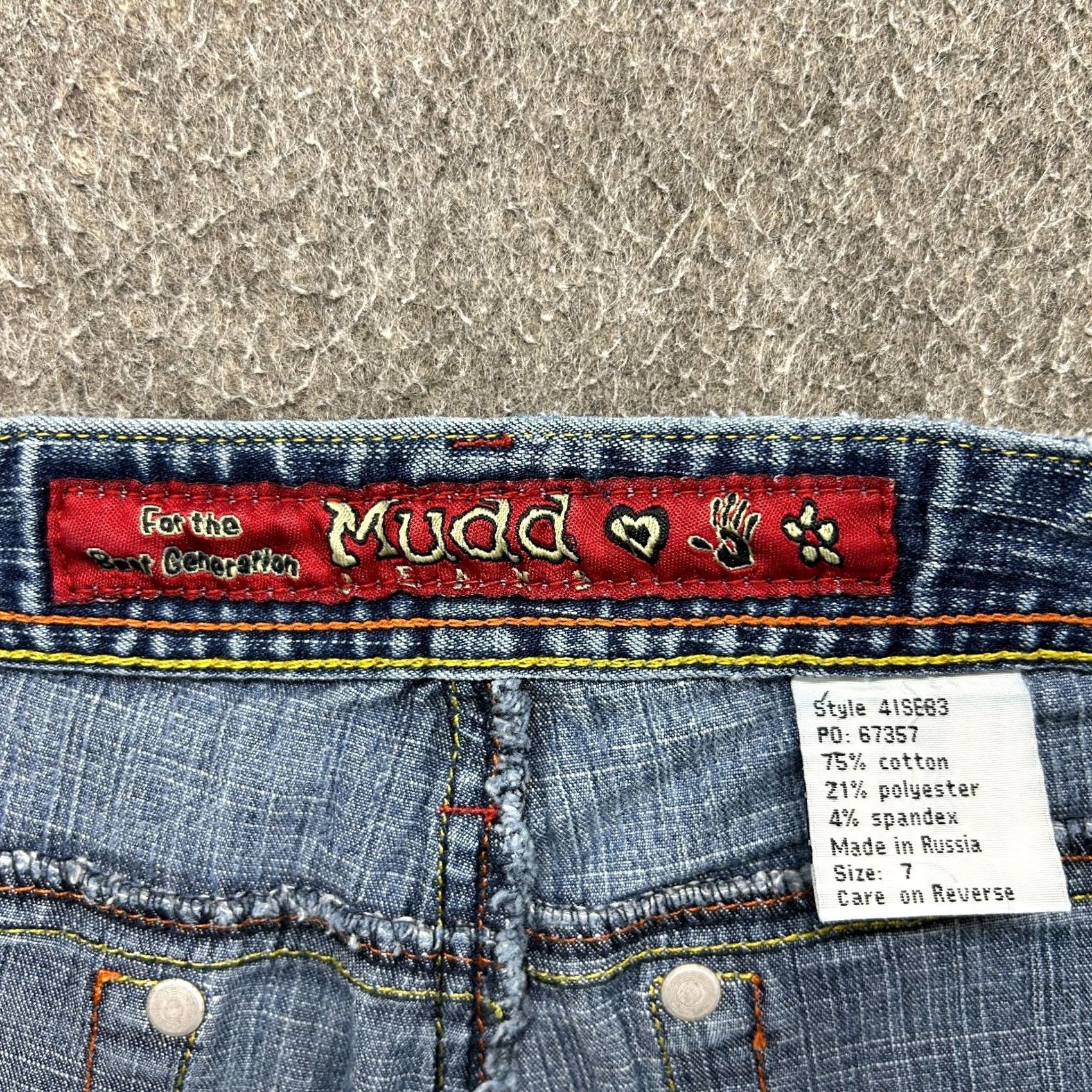 Vintage VINTAGE Mudd Jeans Juniors 7 Blue Bootcut Medium Wash Stretch Low Rise 90s Womens Jeans Size 28" / US 6 / IT 42 - 5 Thumbnail