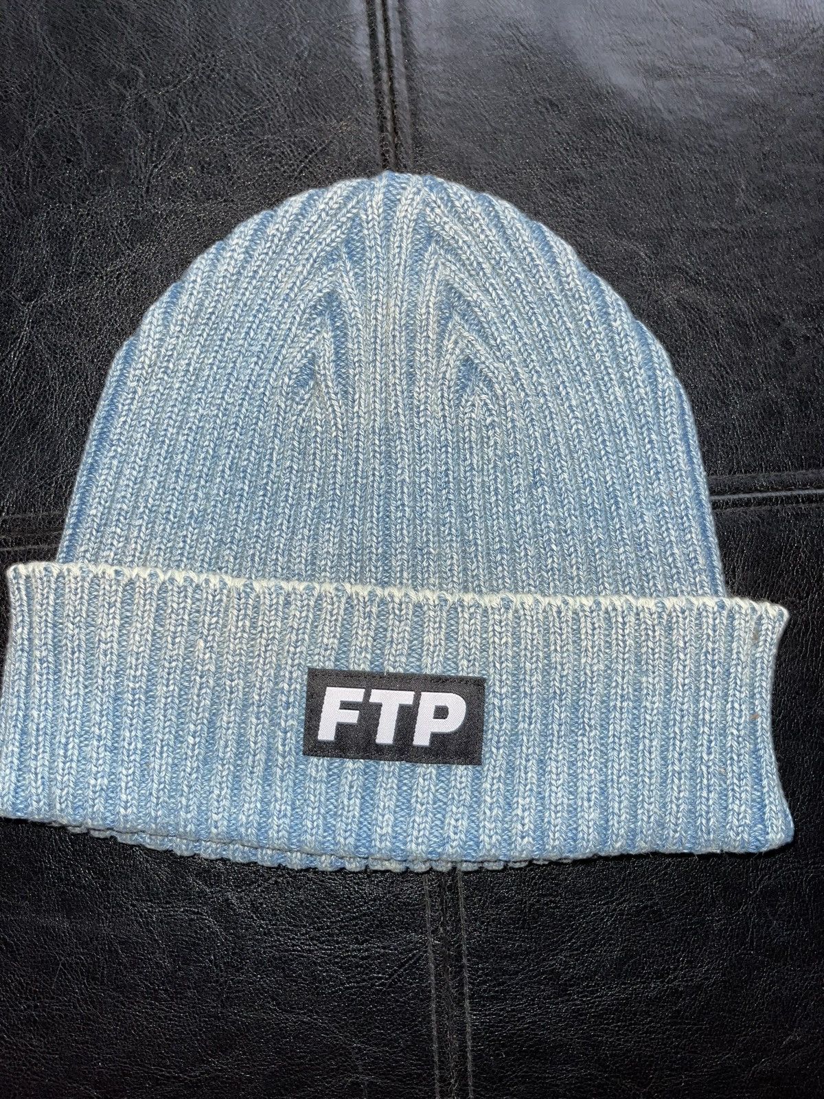 Fuck The Population FTP Denim Dyed Beanie Light Blue Size ONE SIZE - 1 Thumbnail