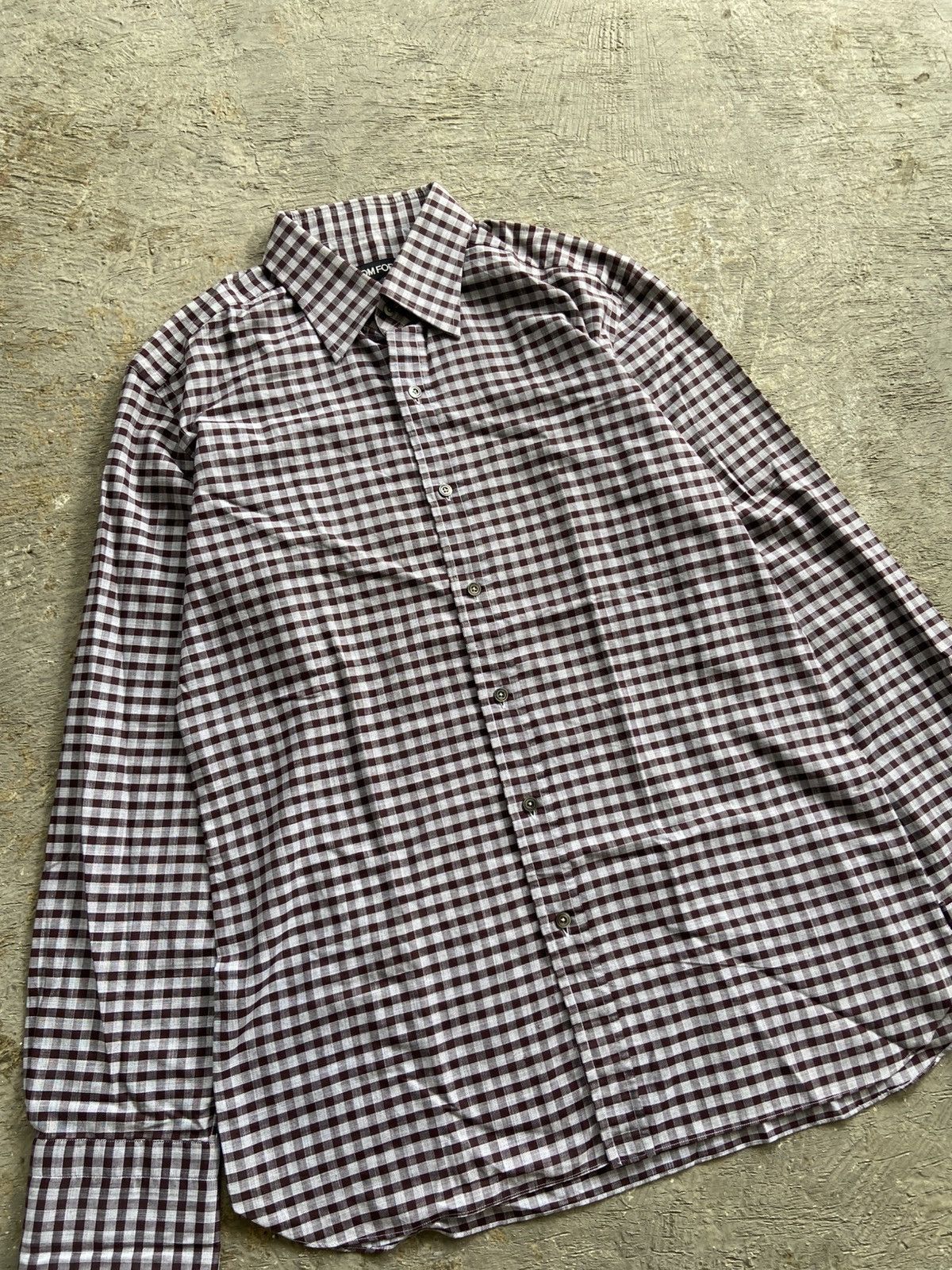 Tom Ford 2000s Tom Ford - Gingham Button Up Shirt “Retail $500+” Size US XL / EU 56 / 4 - 2 Thumbnail