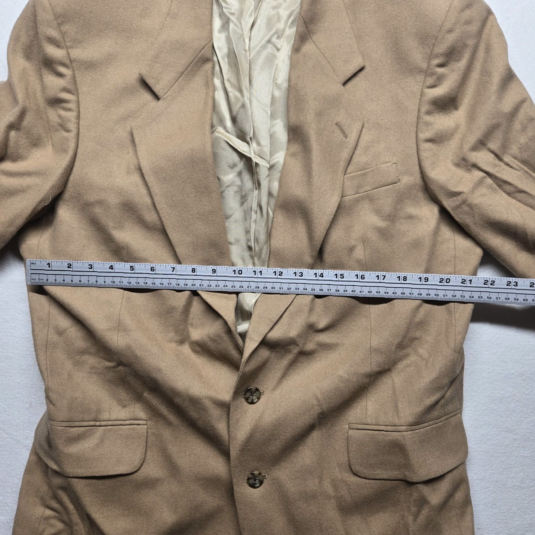 Vintage Men's Suit Jacket / Blazer Brown Dress / Casual Jacket Size 46L Long Size 46R - 3 Thumbnail