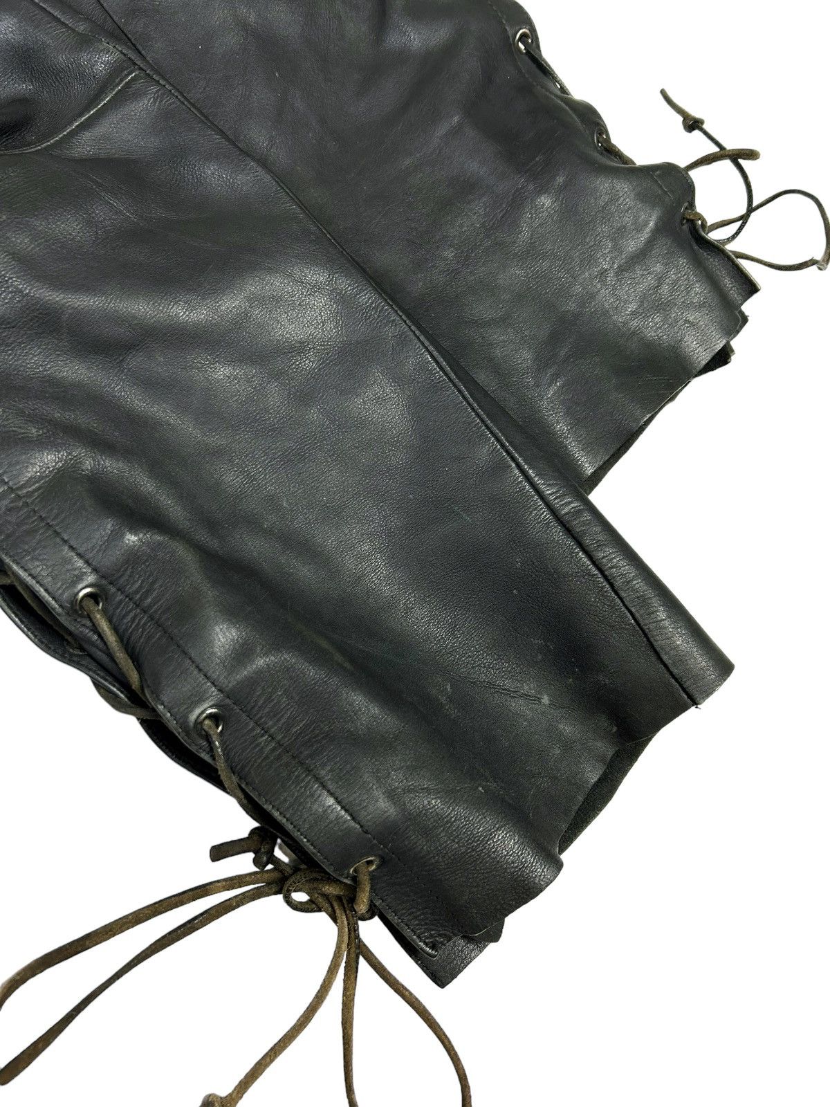Vintage Vintage moto biker leather pants Size US 33 - 6 Thumbnail