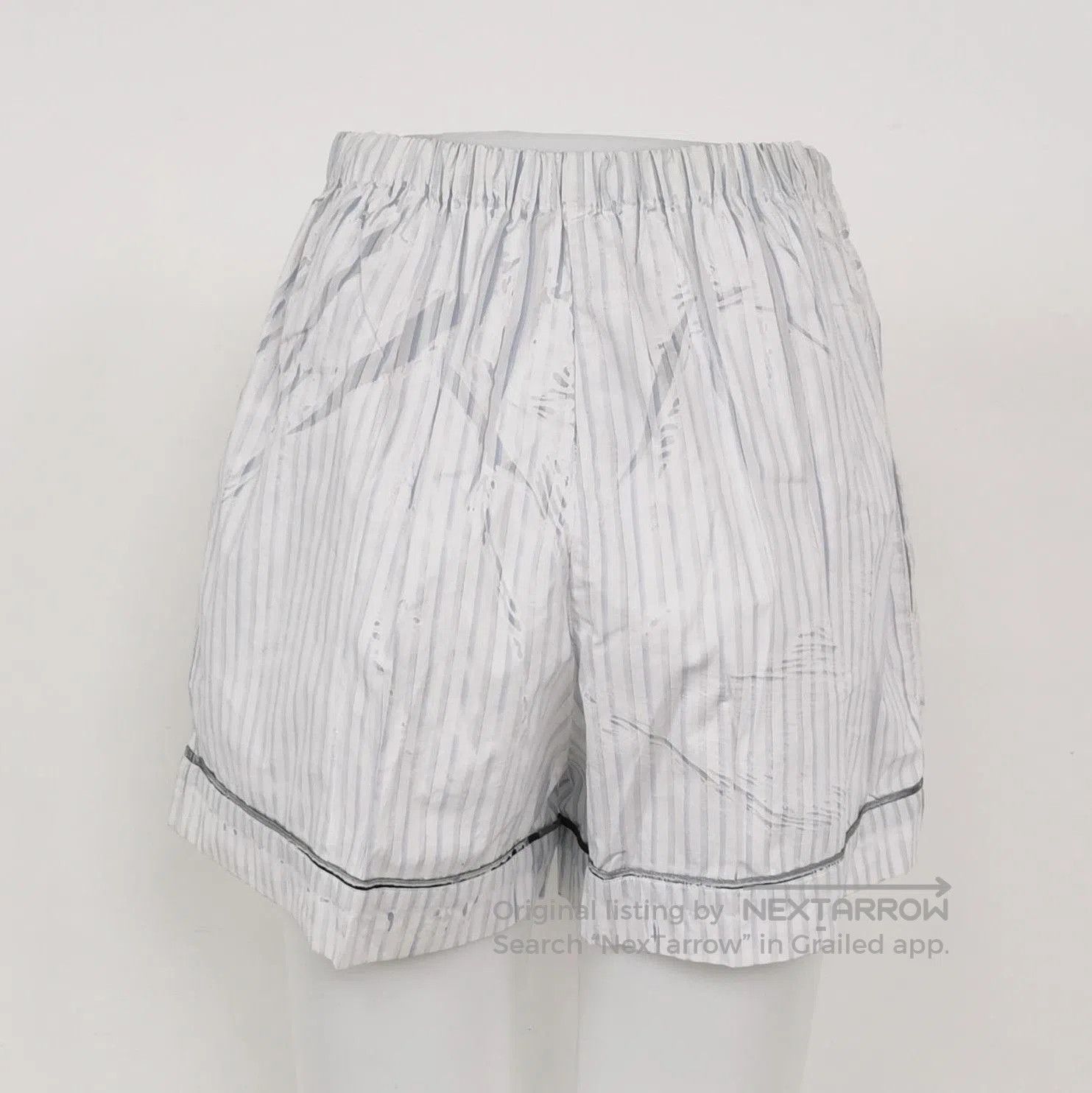 Prada Prada Striped Logo Cotton Shorts for Women . Size 35" - 2 Thumbnail