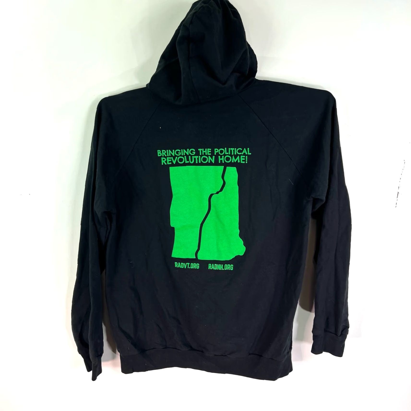 Vintage Democracy Hoodie Adult L Black Graphic Print Pullover Hooded Long Sleeve Cotton Jersey Mens Size US L / EU 52-54 / 3 - 6 Thumbnail