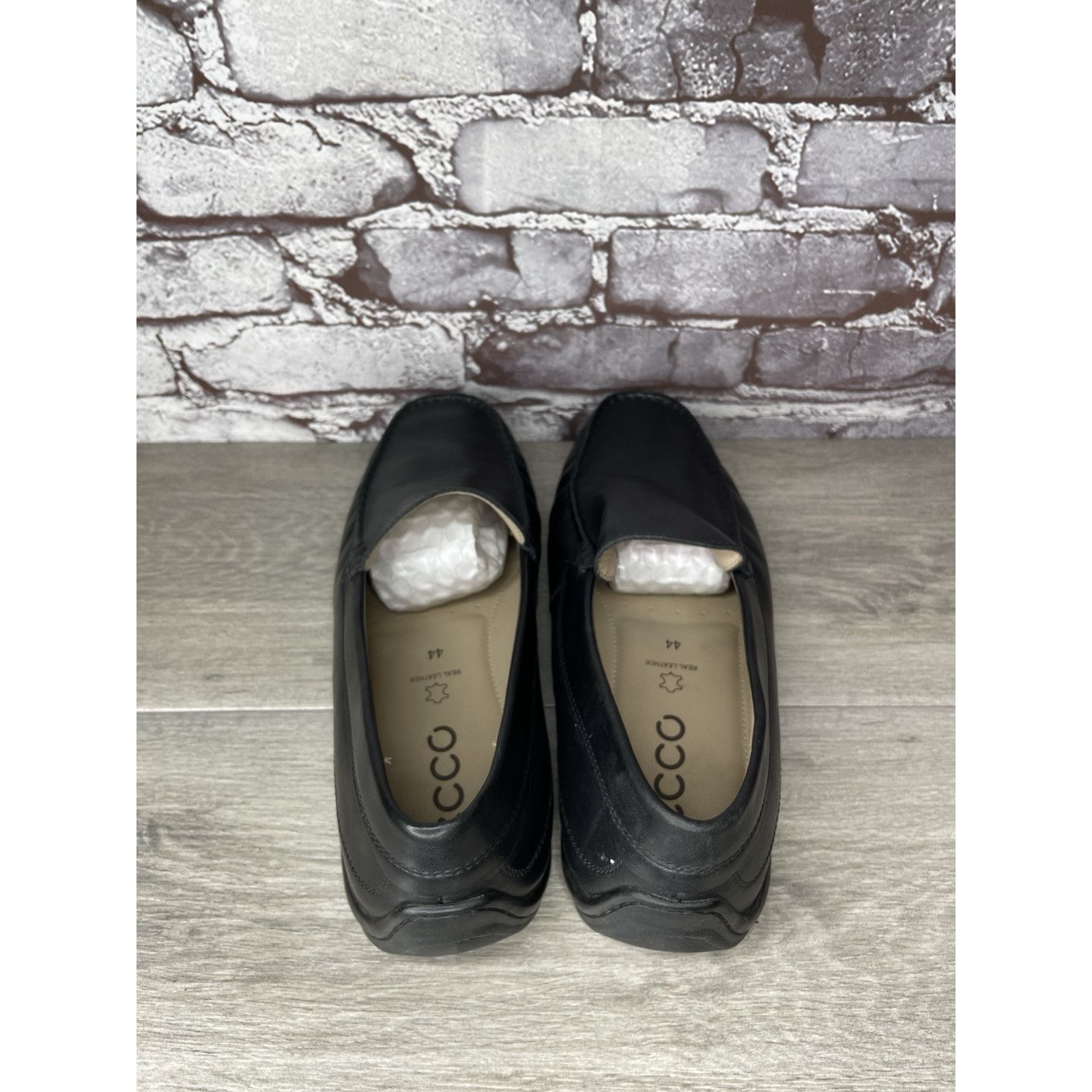 Ecco ECCO Black Leather Driving Loafers Mens Size 44 US 10-10.5 C Size US 11 / EU 44 - 6 Thumbnail