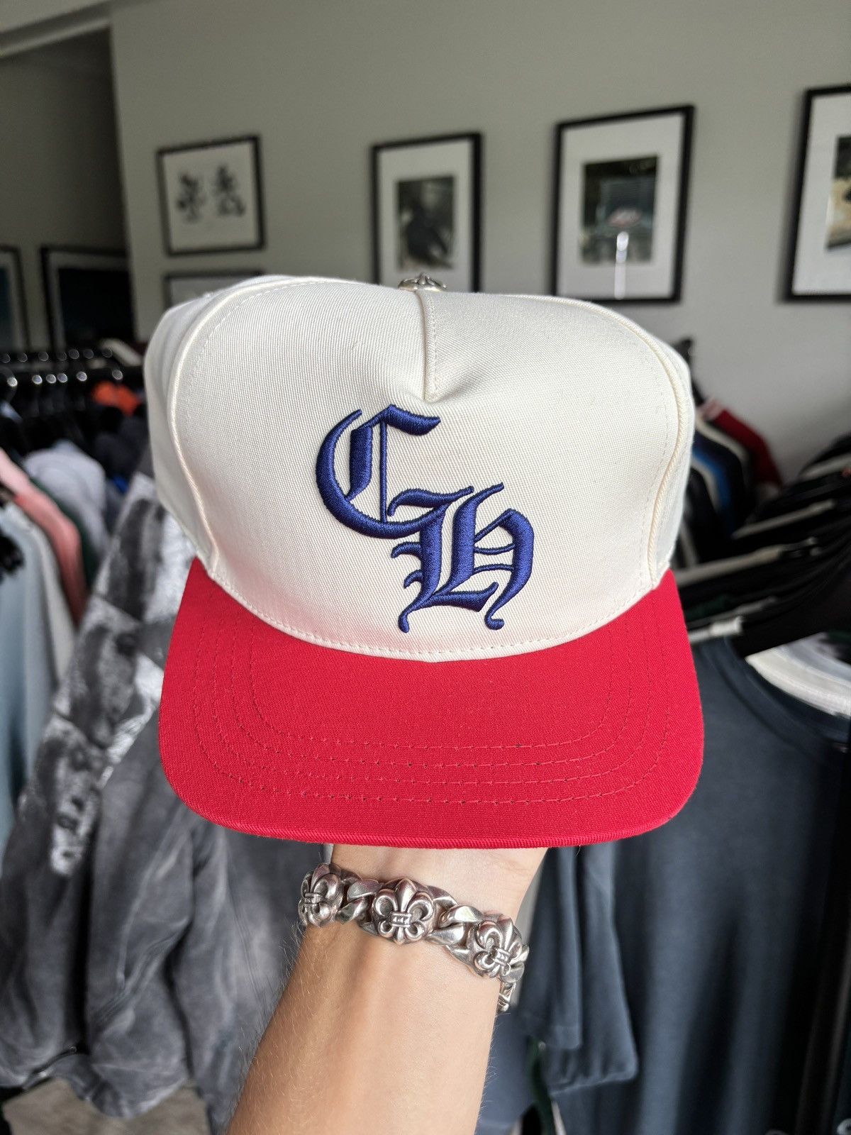 Chrome Hearts CHROME HEARTS | CH EMBROIDERED JULY 4 LOGO CAP HAT Size ONE SIZE - 3 Thumbnail