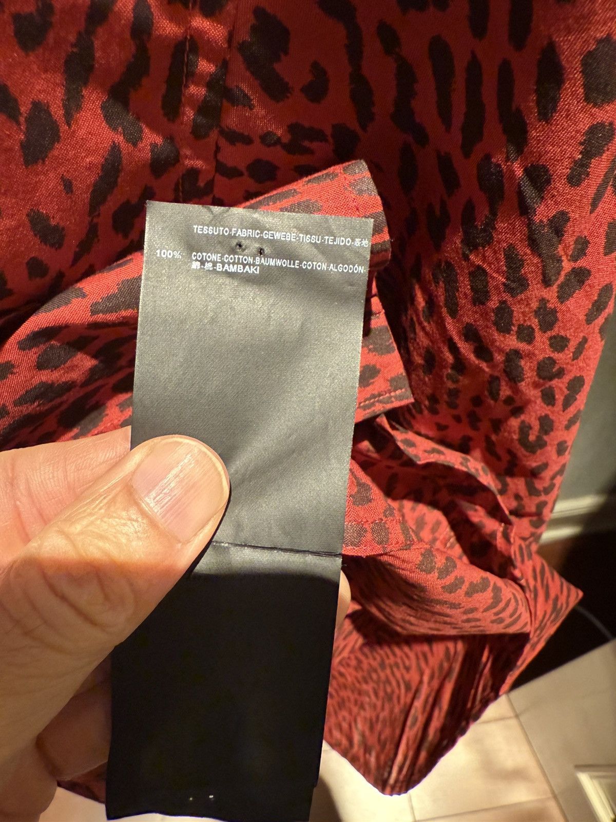 Saint Laurent Paris Leopard print western shirt collar size40 Size US M / EU 48-50 / 2 - 14 Thumbnail