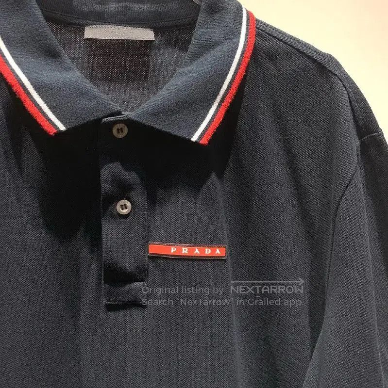 Prada Prada Black Cotton Polo Shirt for Men. Size US XXL / EU 58 / 5 - 3 Thumbnail