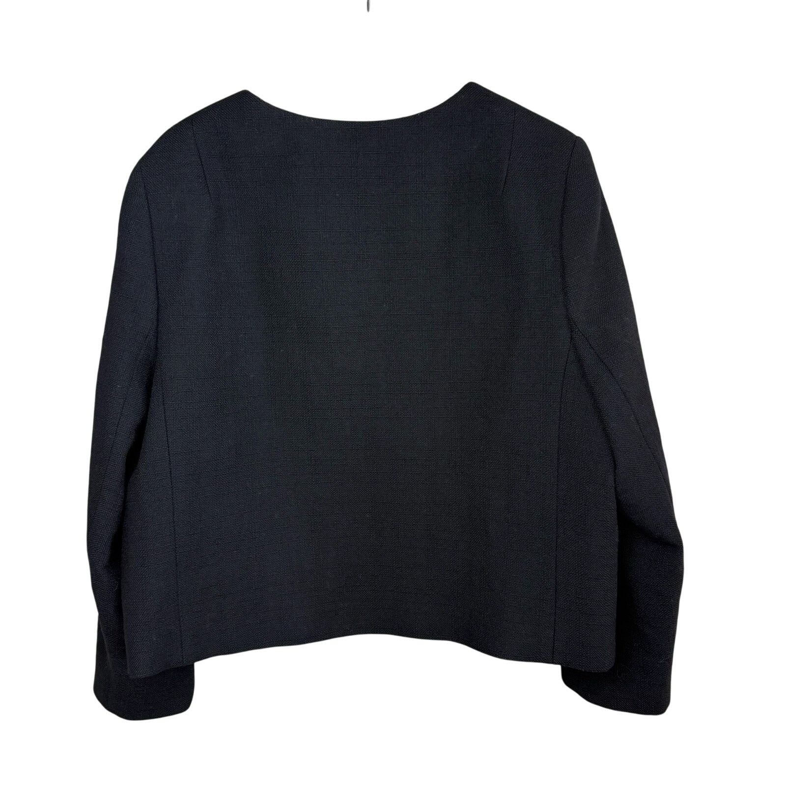 Reiss REISS Nola Cropped Wool Jacket - Black Size XL / US 12-14 / IT 48-50 - 8 Thumbnail