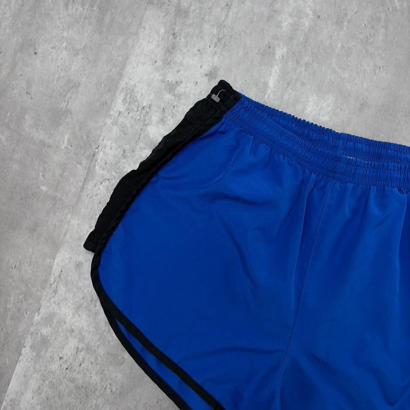 Nike Y2K Blue Nike Swoosh Grunge Mini Dri Fit Running Shorts Size 28" / US 6 / IT 42 - 3 Thumbnail