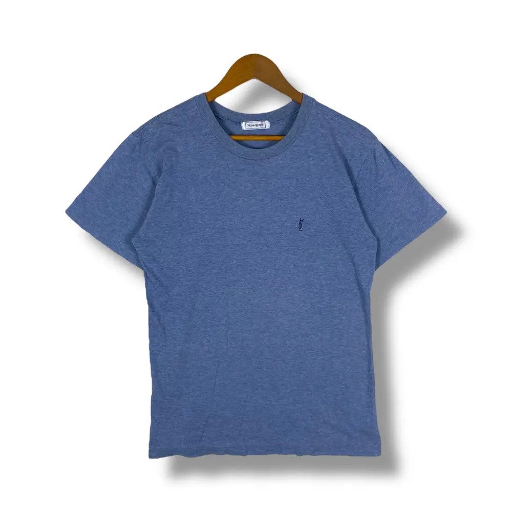 Vintage Vintage 90's YVES SAINT LAURENT Small Logo Tee Shirt Size US M / EU 48-50 / 2 - 1 Thumbnail