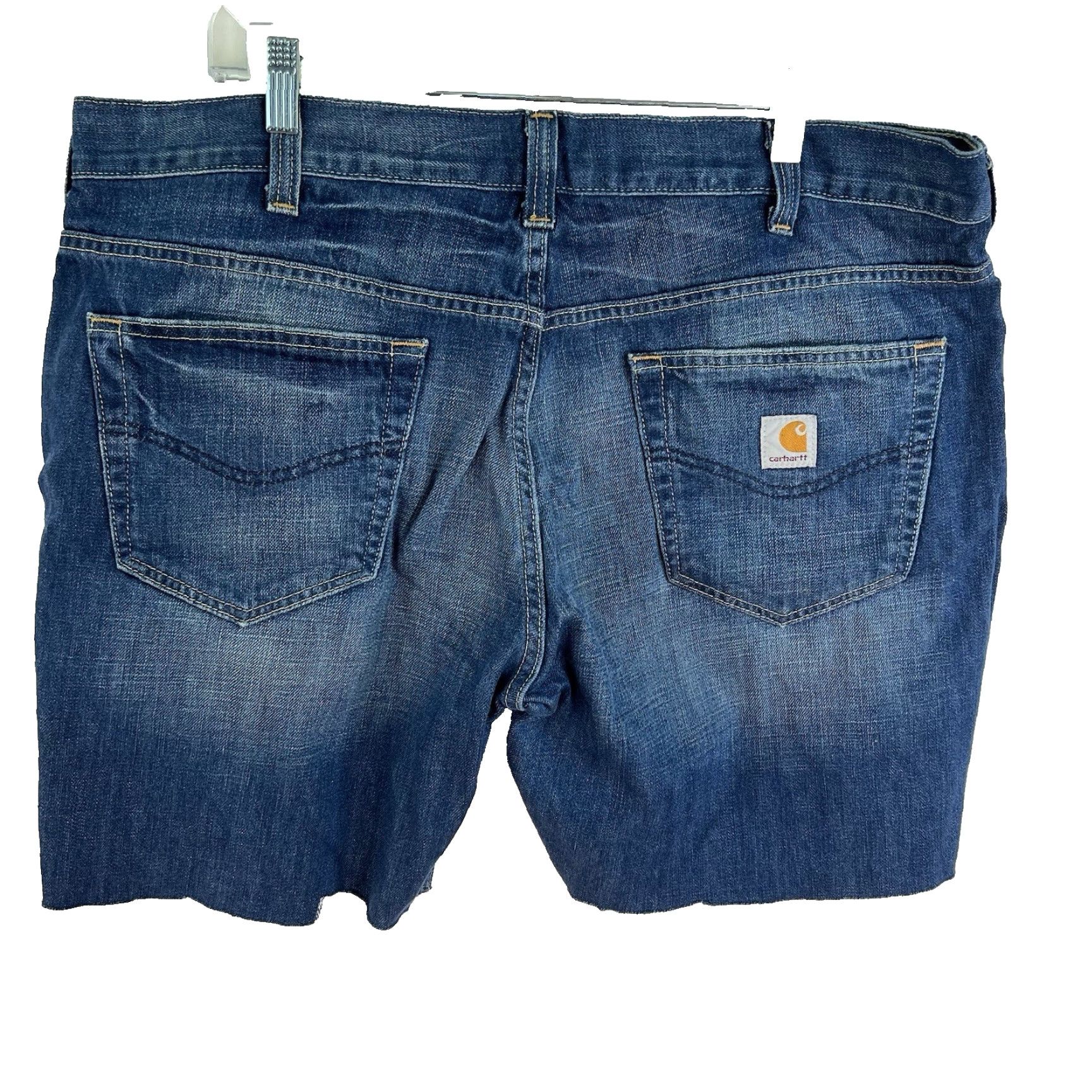 Carhartt Carhartt Loose Straight Cut-Off Denim Shorts Mens Size 38 Blue 8 Inseam Relaxed Workwear Casual Size US 38 / EU 54 - 2 Thumbnail
