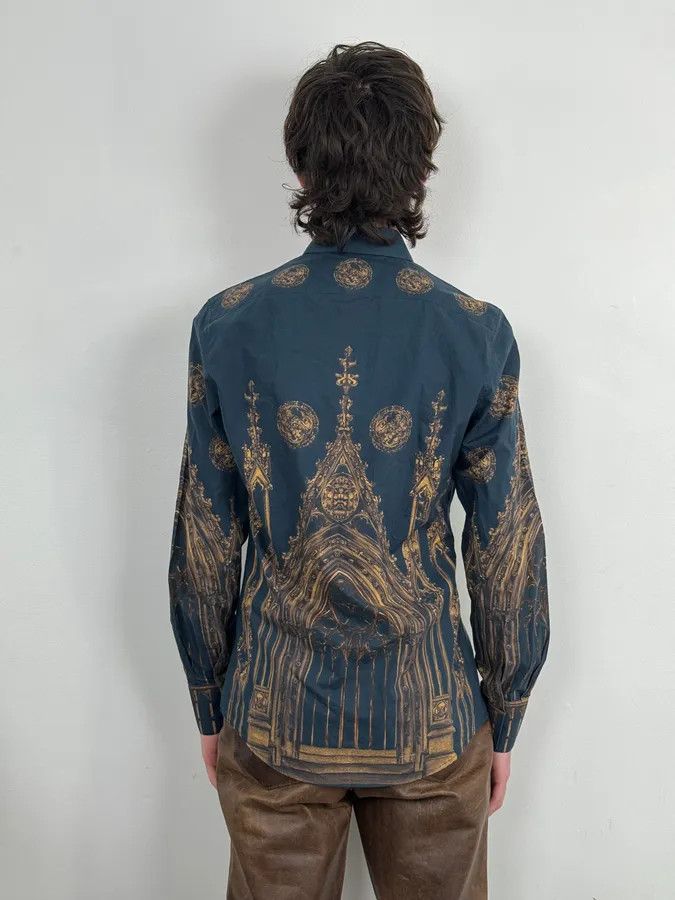 Dolce & Gabbana 2010s Dolce & Gabbana Catholic Cathedral Navy Shirt Size US M / EU 48-50 / 2 - 3 Thumbnail