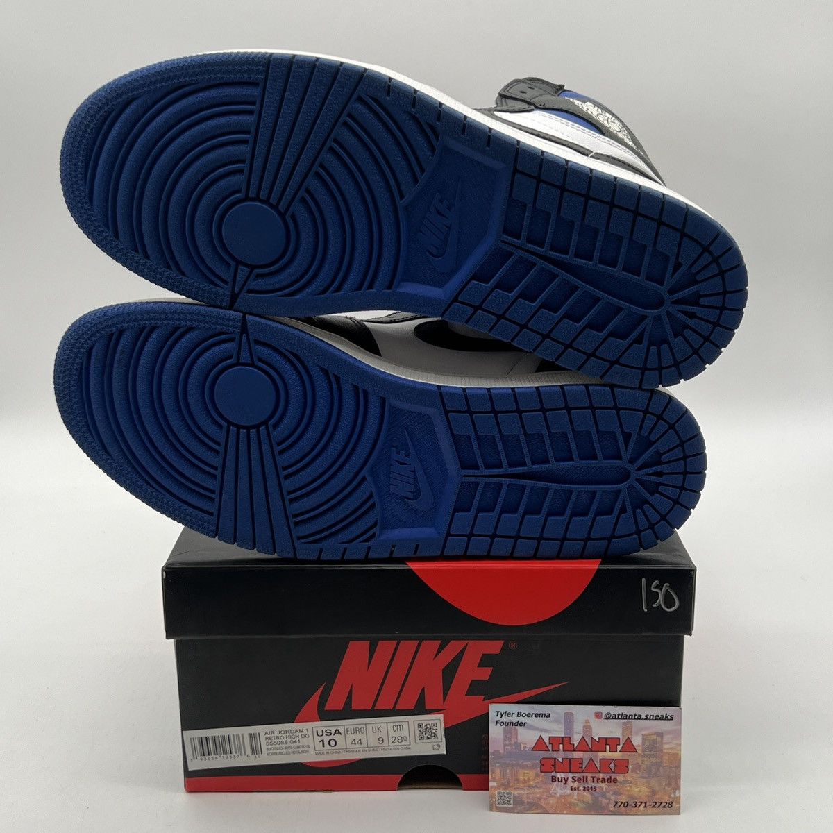 Nike Air Jordan 1 high Royal toe Size US 10 / EU 43 - 8 Thumbnail