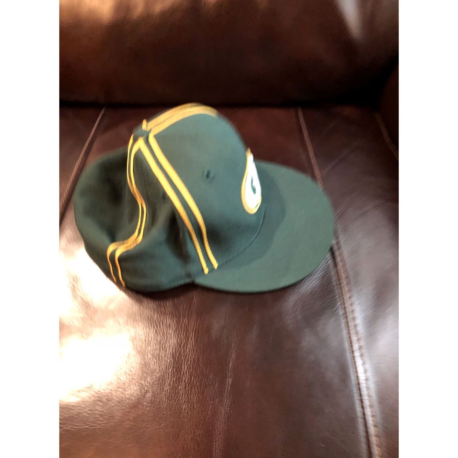 Reebok VINTAGE Reebok Green Bay Packers 100% Wool Fitted Hat Cap Size 7 1/4 Green Baseball Cap Mens Womens Size ONE SIZE - 4 Thumbnail