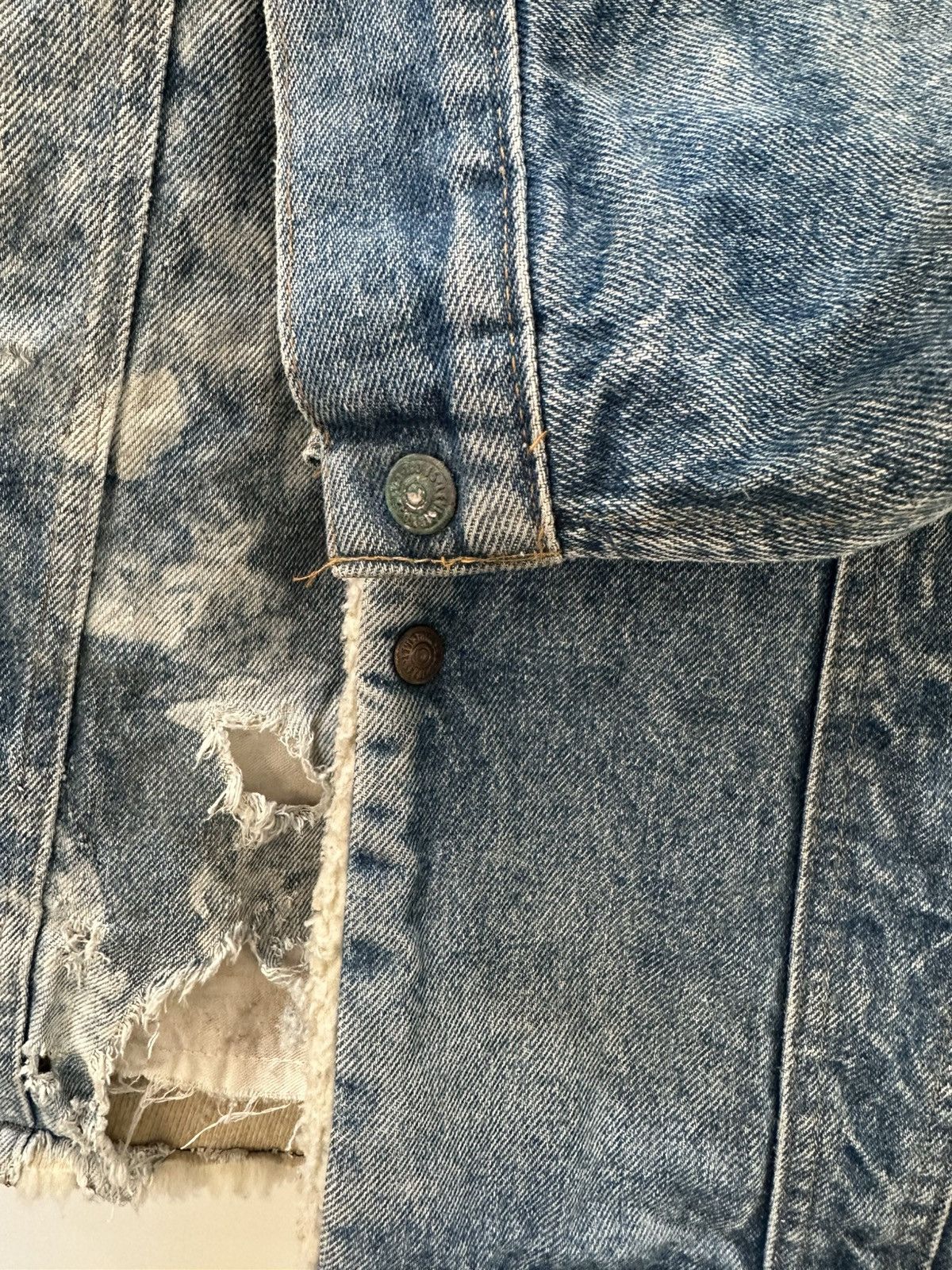 Levi's Vintage 1970s Thrashed Levis Sherpa Lined Jacket Size US L / EU 52-54 / 3 - 5 Thumbnail