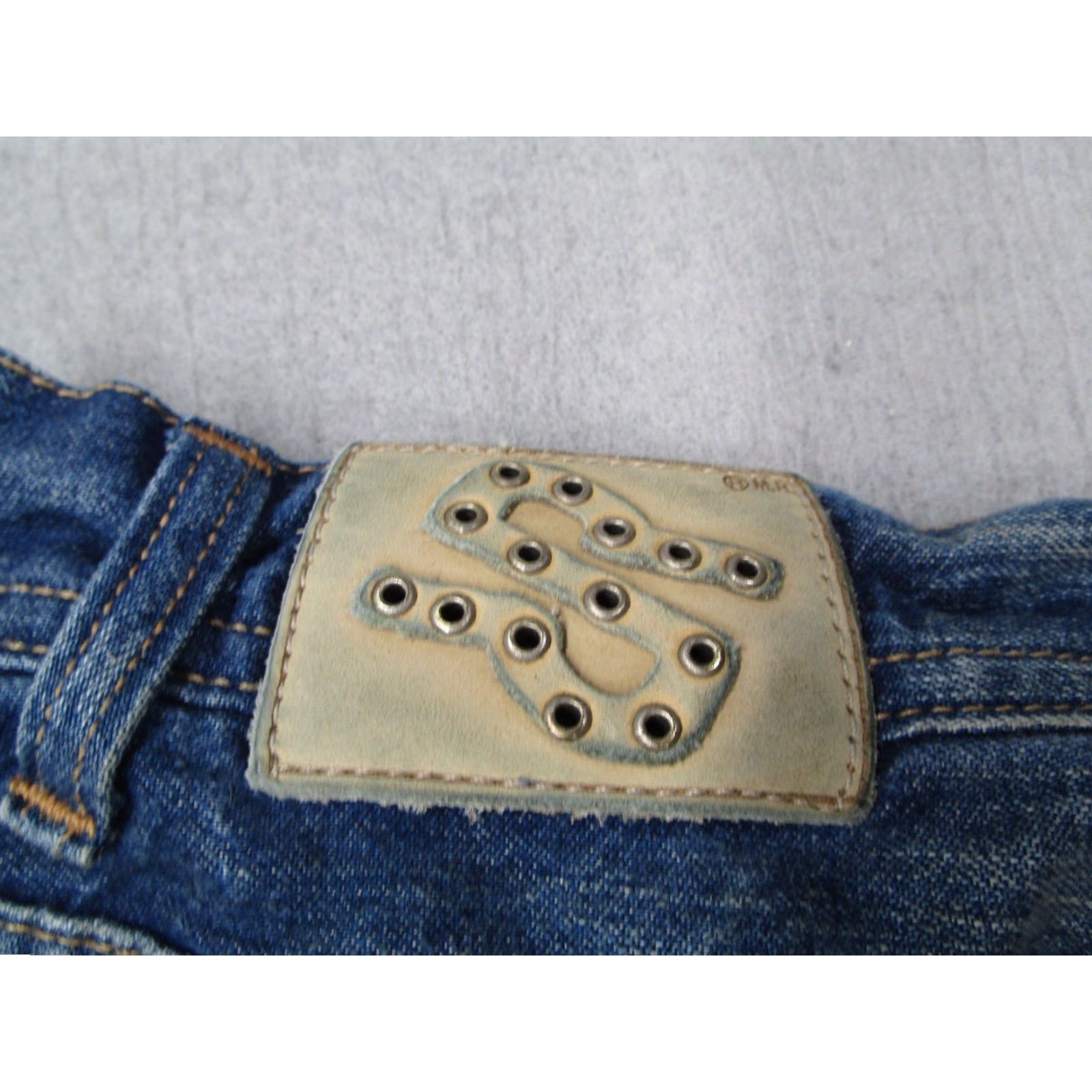 Vintage VINTAGE Ra-Re Recycle Jeans Mens 36 Blue Distressed Straight Denim Button Fly 32x32 - 90s Retro Hipster City Bohemian Mens Jeans Size US 36 / EU 52 - 5 Thumbnail