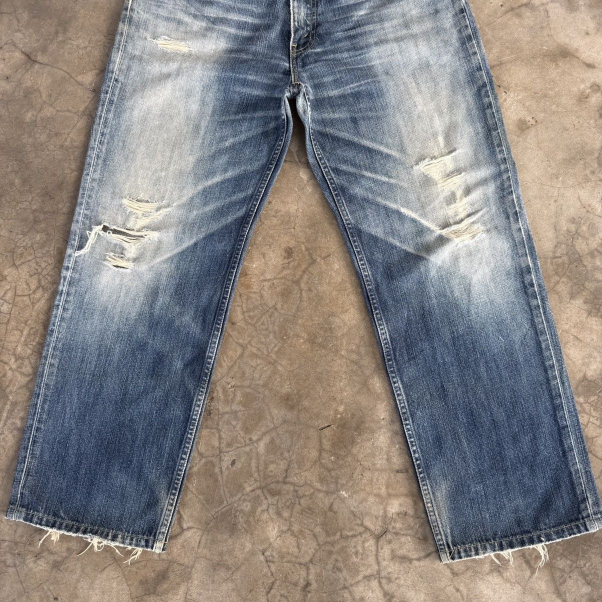Levi's Vintage Clothing W36x28 Vintage Levi's 502 Faded Mud Washer Denim Jean Pants Size US 36 / EU 52 - 4 Thumbnail