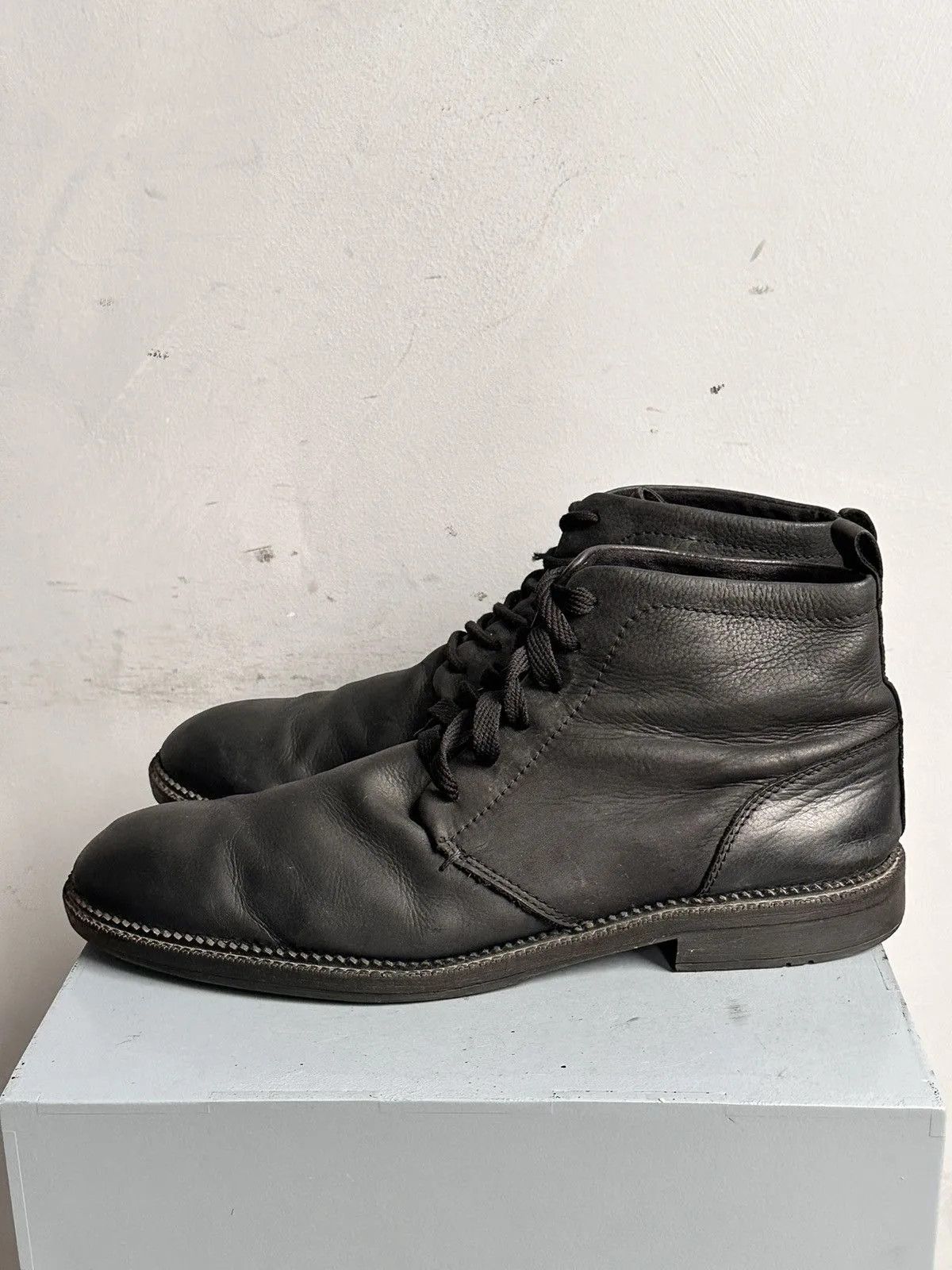 Vintage Leather vintage low-top boots lace-up MoMA classic style Size US 12 / EU 45 - 7 Thumbnail