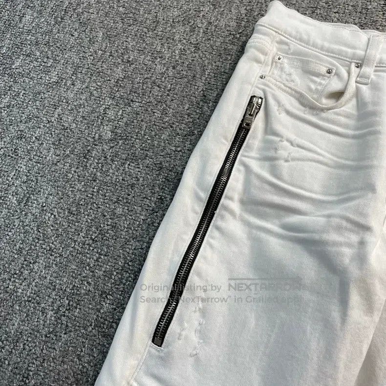 Amiri Amiri Size 26 White zip-up jeans Size US 26 / EU 42 - 3 Thumbnail