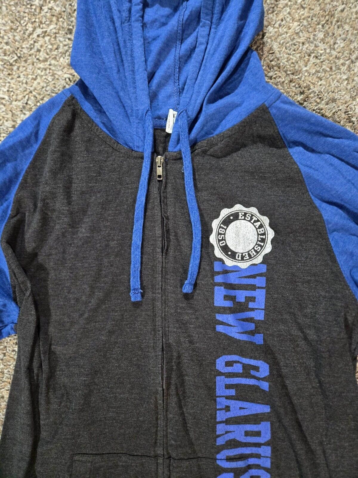 Designer Blue And Gray New Glarus Zip Up Hooded T Shirt Sz XL Size US XL / EU 56 / 4 - 3 Thumbnail