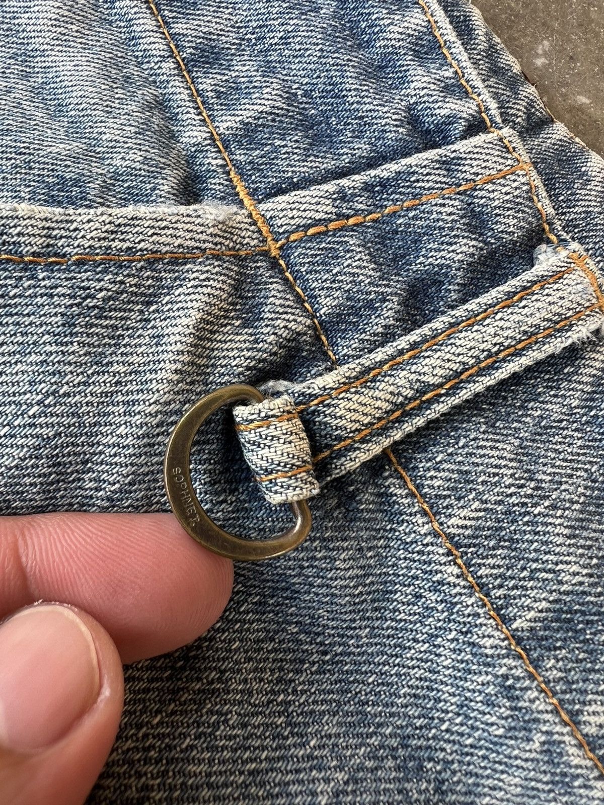 If Six Was Nine × Japanese Brand × Sophnet. 💥Baggy💥Vintage Sophnet. faded Distressed Jean Size US 35 - 10 Thumbnail