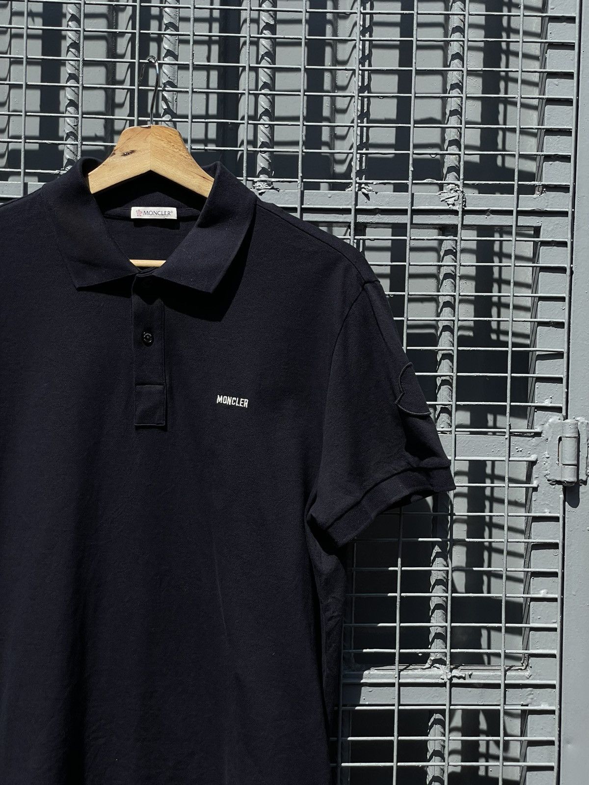 Moncler Moncler Stretch Polo Shirt Size US L / EU 52-54 / 3 - 12 Thumbnail