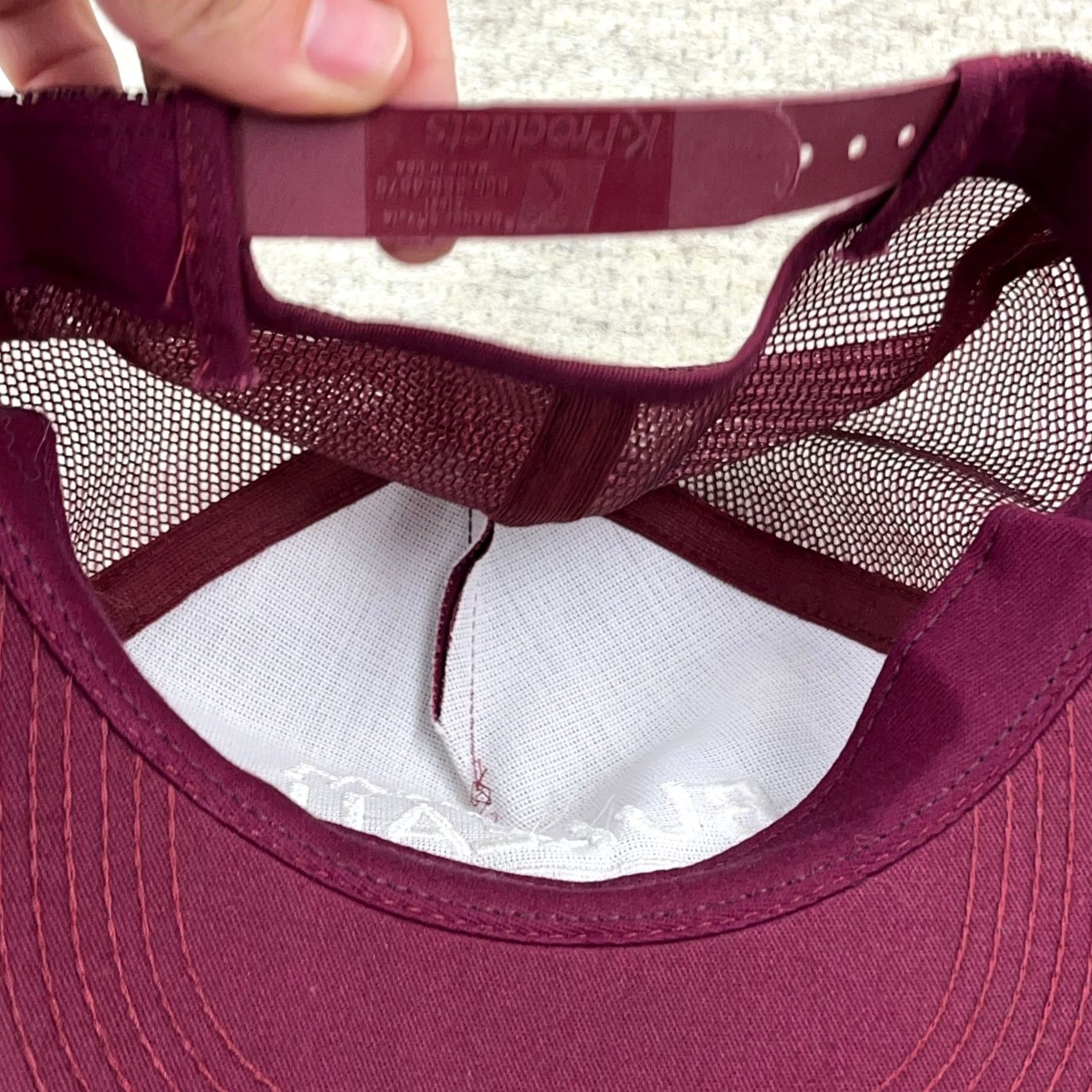 Vintage VINTAGE K Products Trucker Hat Cap Made In USA 80s Farm Bureau Virginia Maroon Size ONE SIZE - 7 Thumbnail