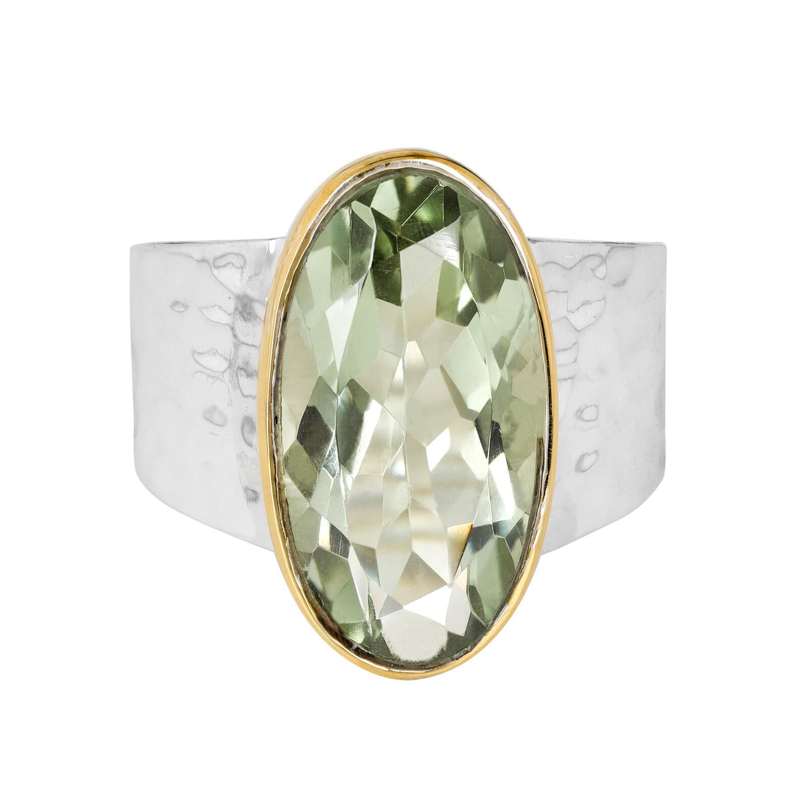 Other 925 Sterling Silver Green Amethyst Mirage Ring Size 6 Size ONE SIZE - 1 Thumbnail