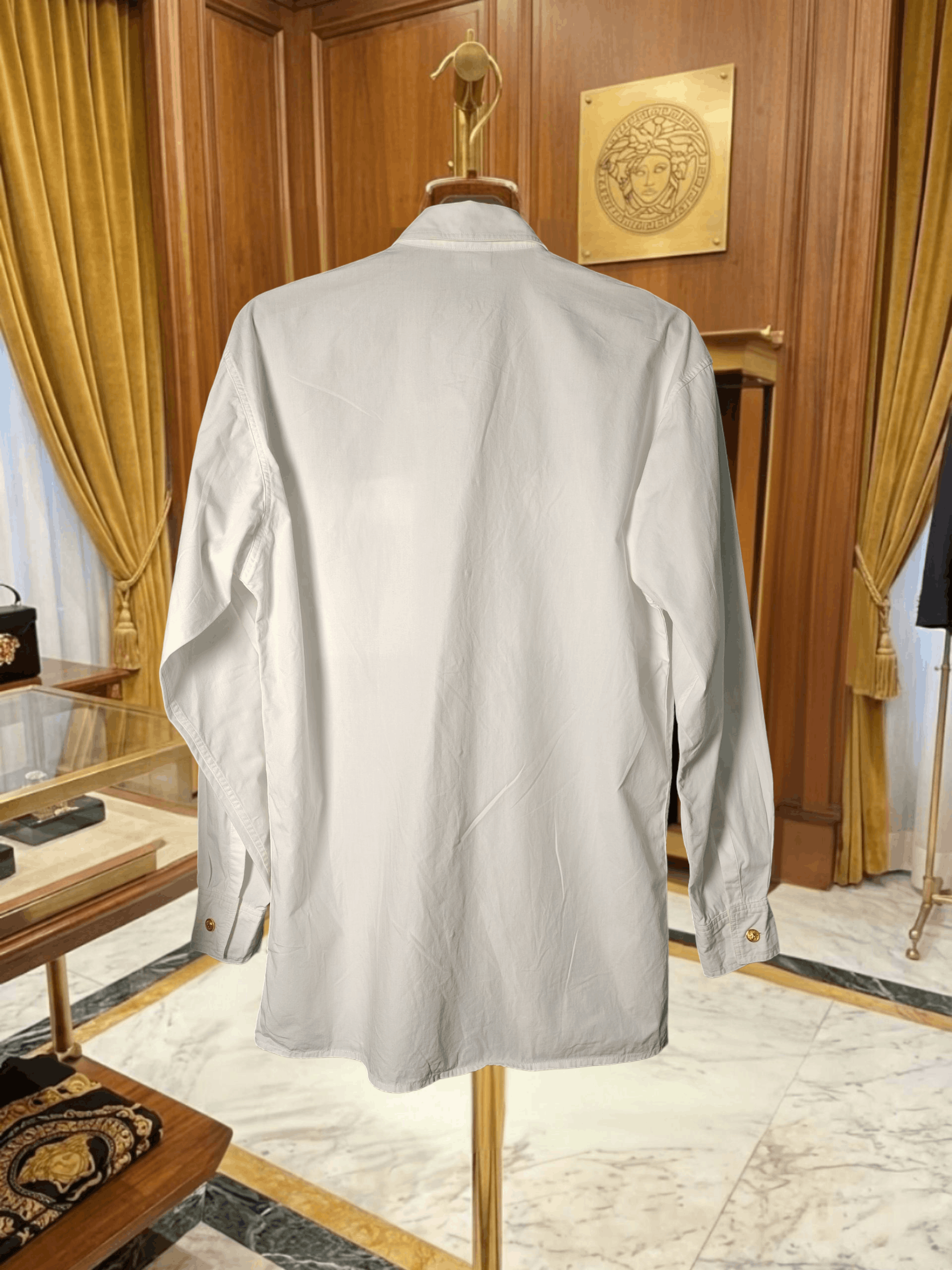 Versus Versace Versus Versace 90s All Gold Lion Shirts Long Sleeves Italy Size US L / EU 52-54 / 3 - 2 Thumbnail