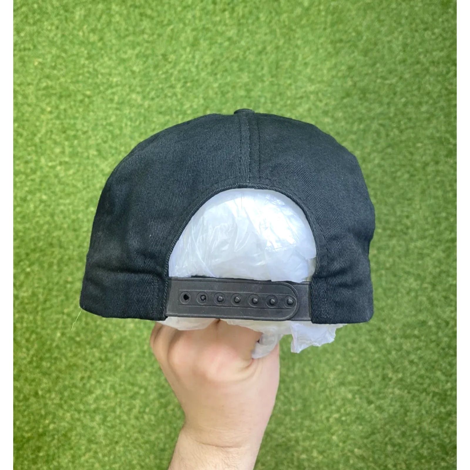 Harley Davidson Harley-Davidson Snapback Hat Flame AOP 90s Vintage Cap Adjustable Strap Mens Adjustable Black Cotton Knit Hat Size ONE SIZE - 6 Thumbnail