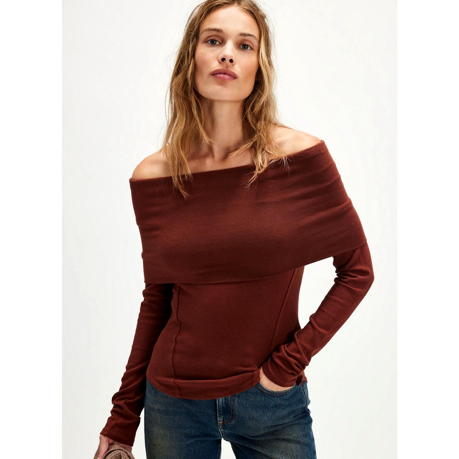 Free People Free People Iris Layering Top Chocolate Fondant size L Size L / US 10 / IT 46 - 2 Thumbnail