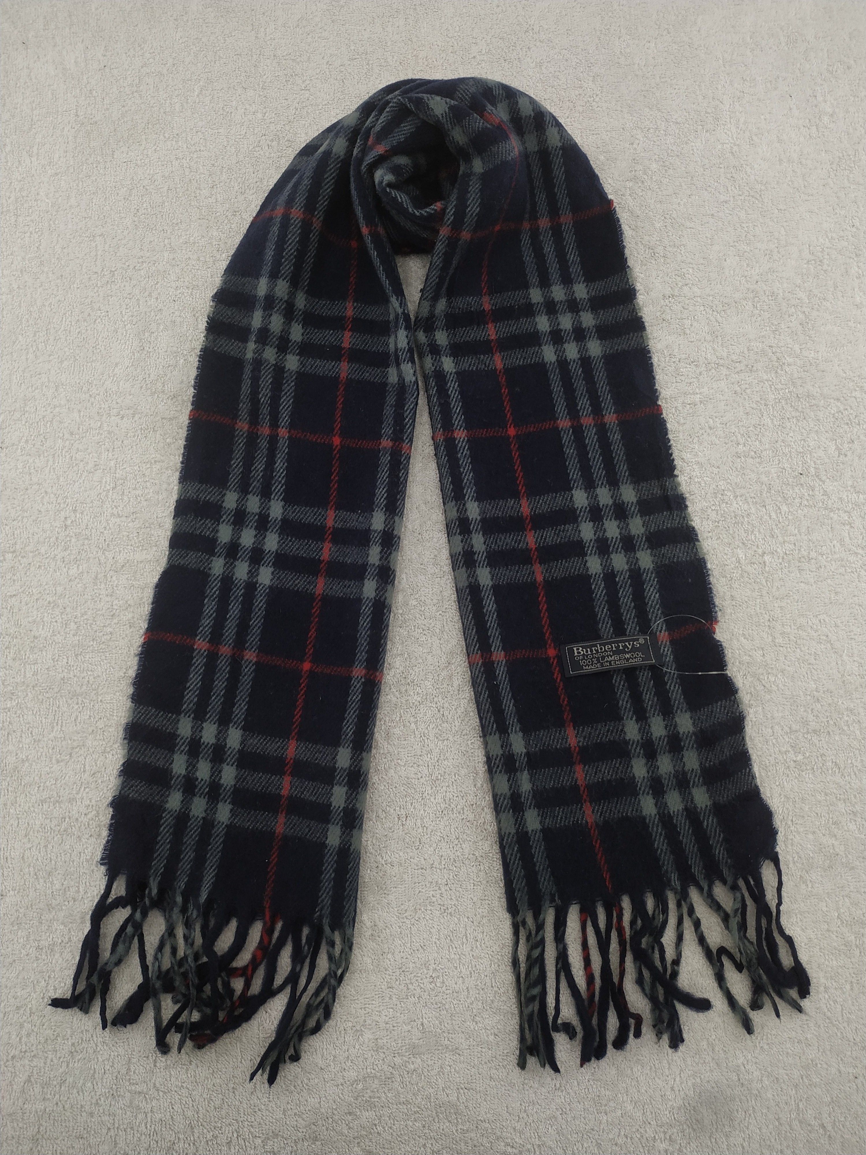 Burberry × Vintage Burberry Scarf / Muffler / Neckwear - WW816 Size ONE SIZE - 1 Thumbnail