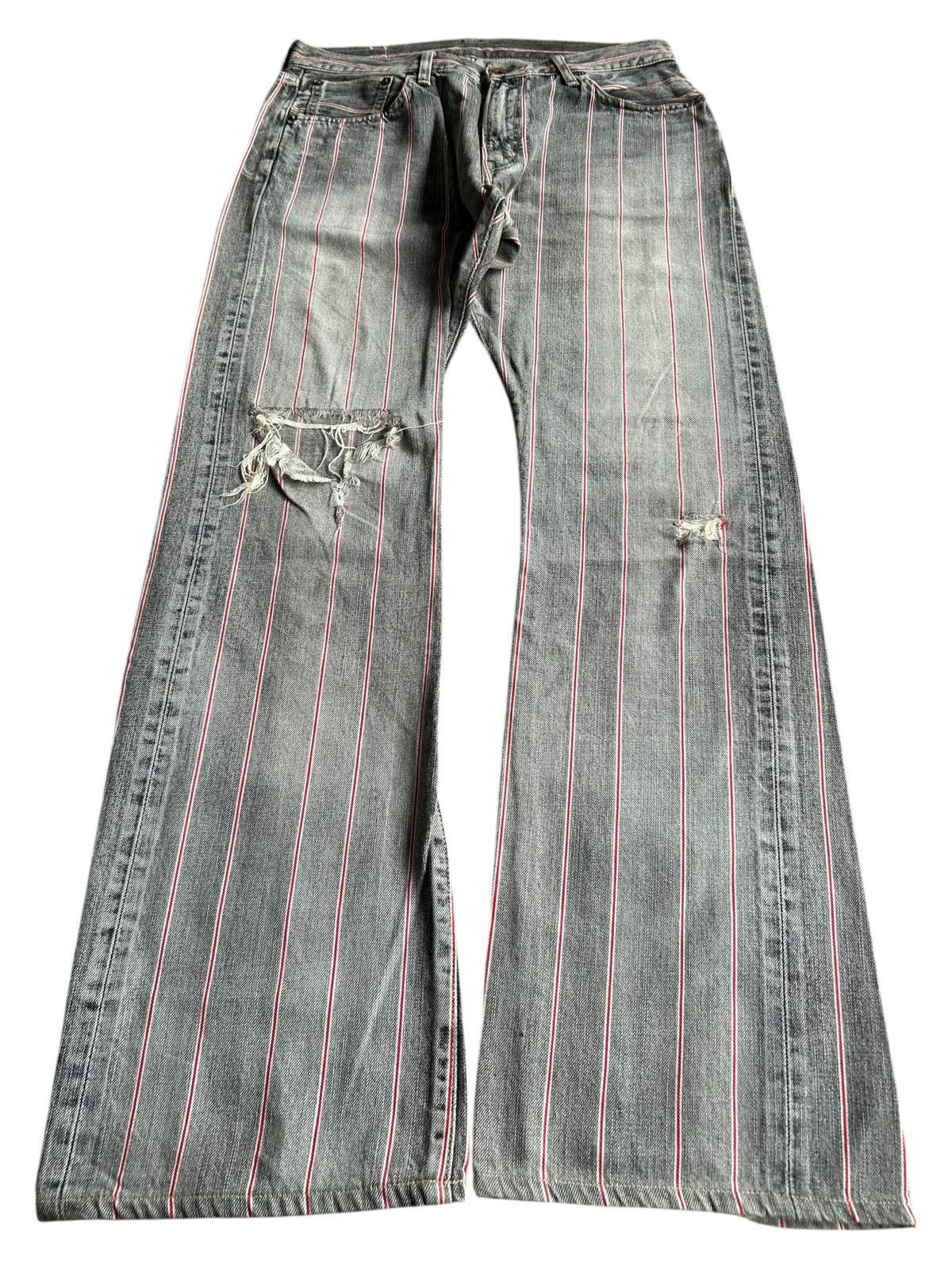 If Six Was Nine × Japanese Brand × Kapital 🔥FLARE EDWIN SELVEDGE🔥 Distressed Denim Size US 32 / EU 48 - 1 Thumbnail