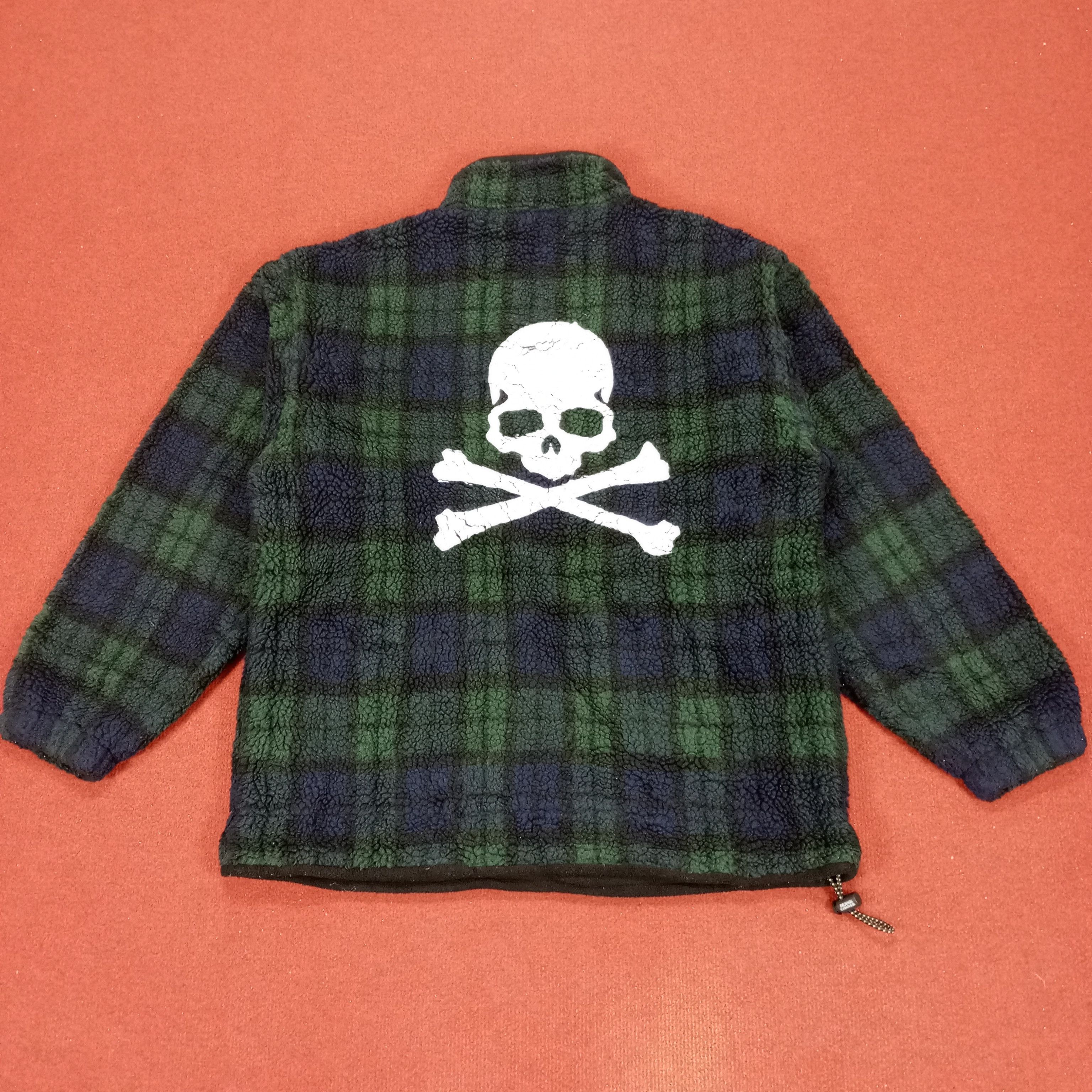 Vintage Half Zipper Sweater Custom Skulls Design Size US L / EU 52-54 / 3 - 1 Thumbnail