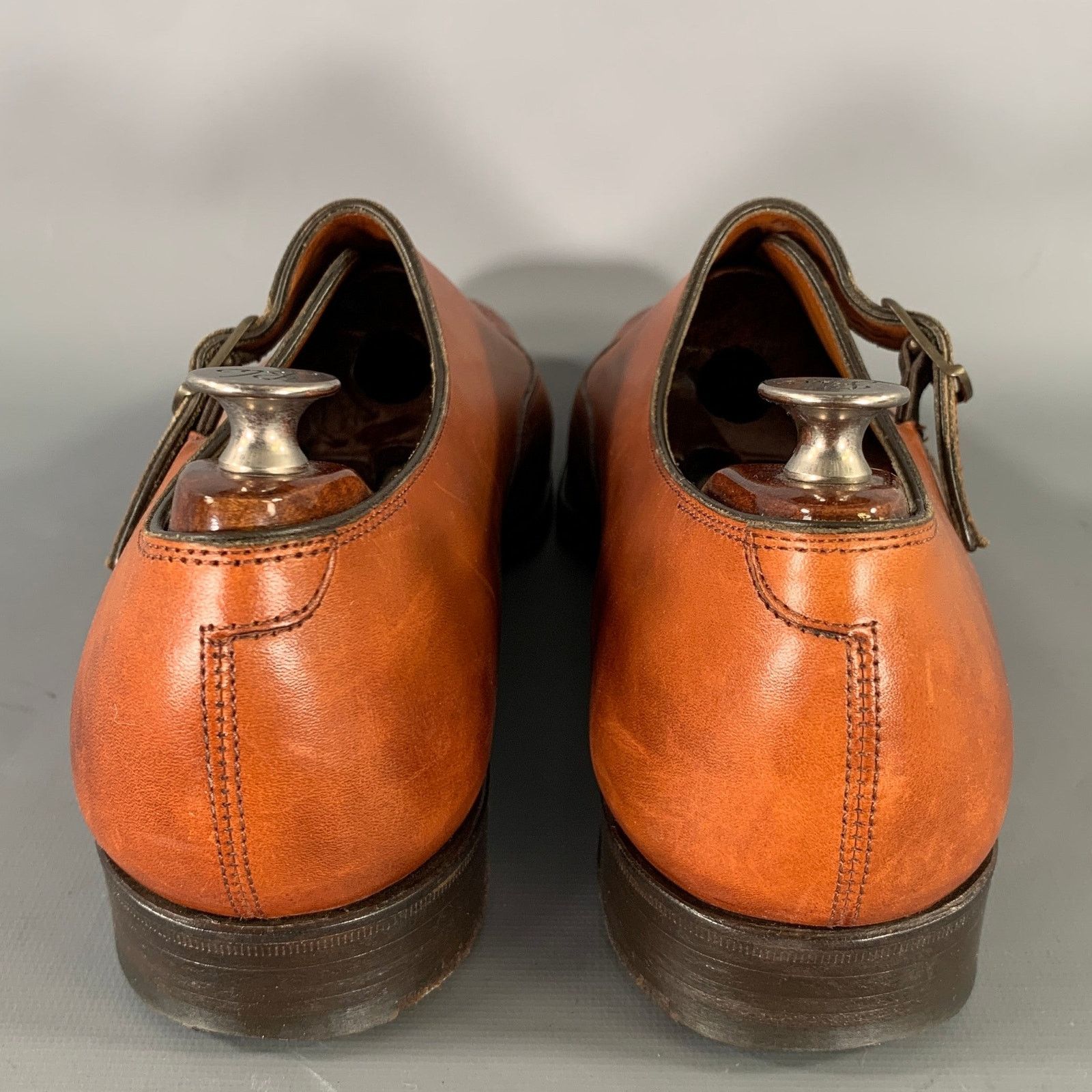 Ralph Lauren RALPH LAUREN 8.5 Brown Wingtip Leather Monk Strap Loafers Size US 8.5 / EU 41-42 - 3 Thumbnail