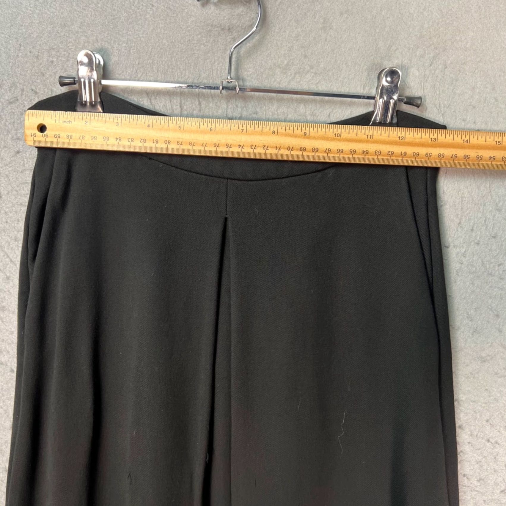 Massimo Dutti Massimo Dutti Skirt Womens 6 Black A-Line Midi Back Zipper Visco se Lined Casual Size 6 Regular Slit N/A Size 28" / US 6 / IT 42 - 5 Thumbnail