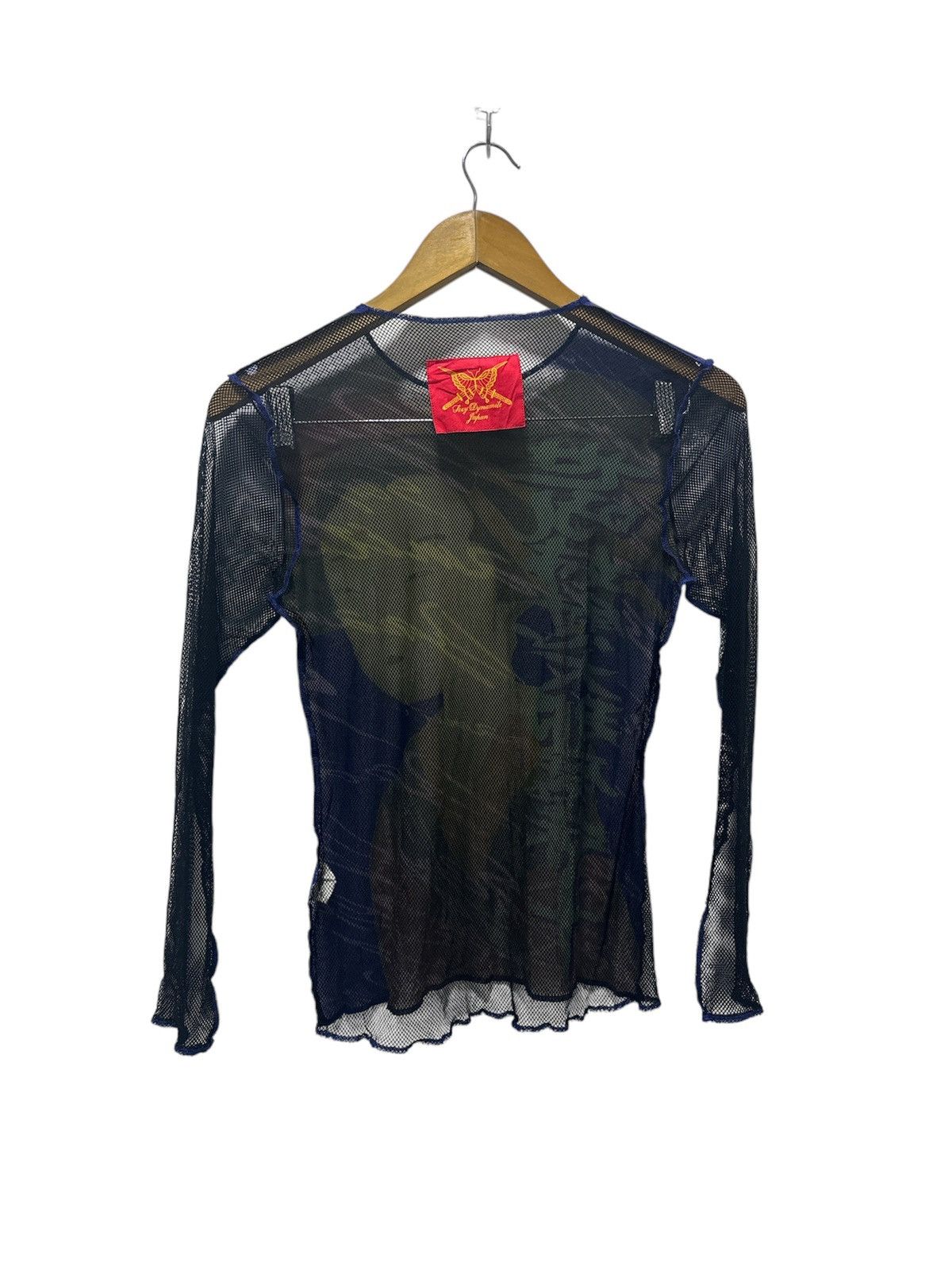 Japanese Brand × Seditionaries Rare Sexy Dynamite Mesh Shirt Punk Script Geisha Full Print Size S / US 4 / IT 40 - 2 Thumbnail