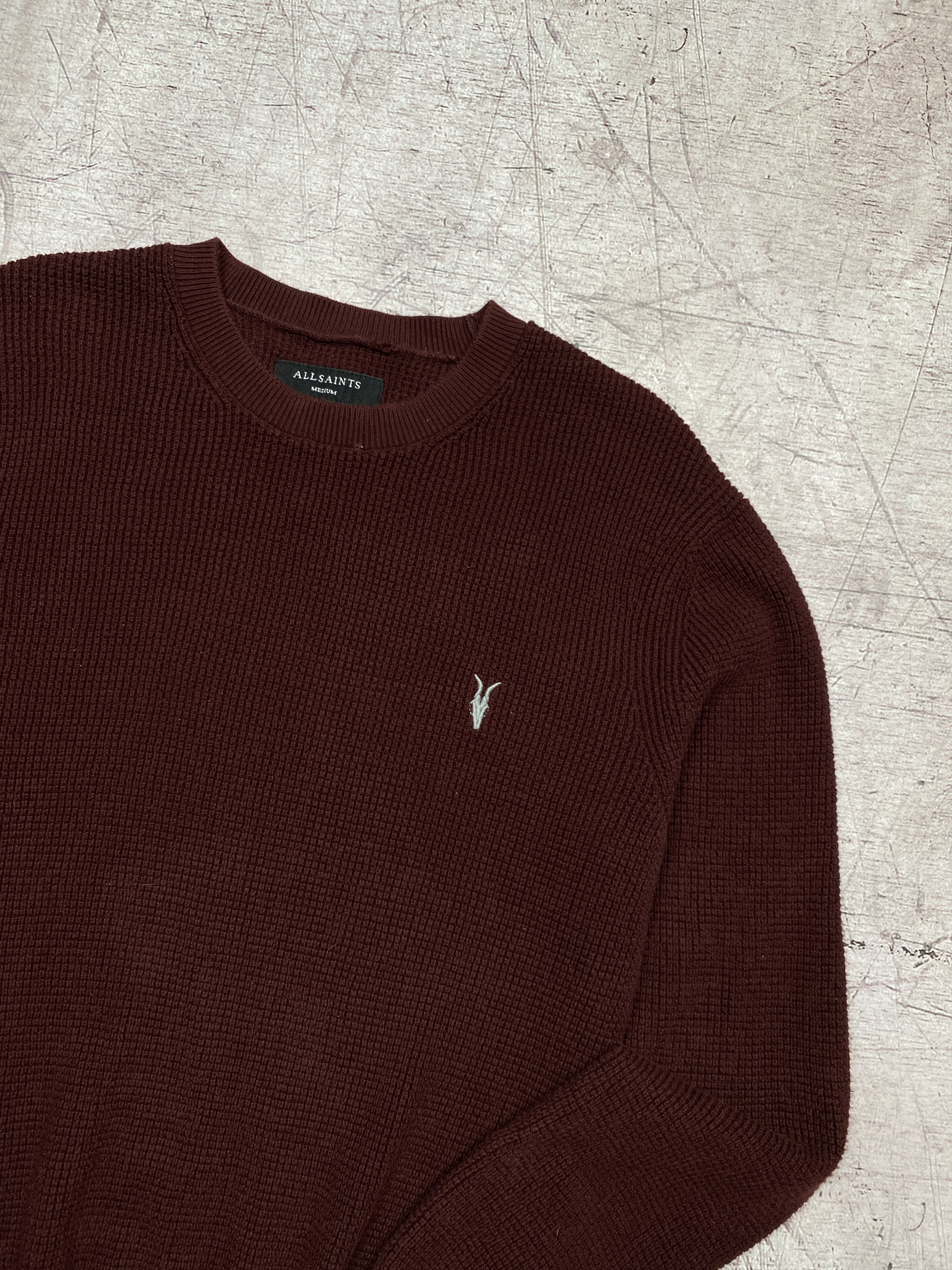 Allsaints Allsaint Vintage Mens Rias Crew Neck Knit Sweater Size US M / EU 48-50 / 2 - 2 Thumbnail