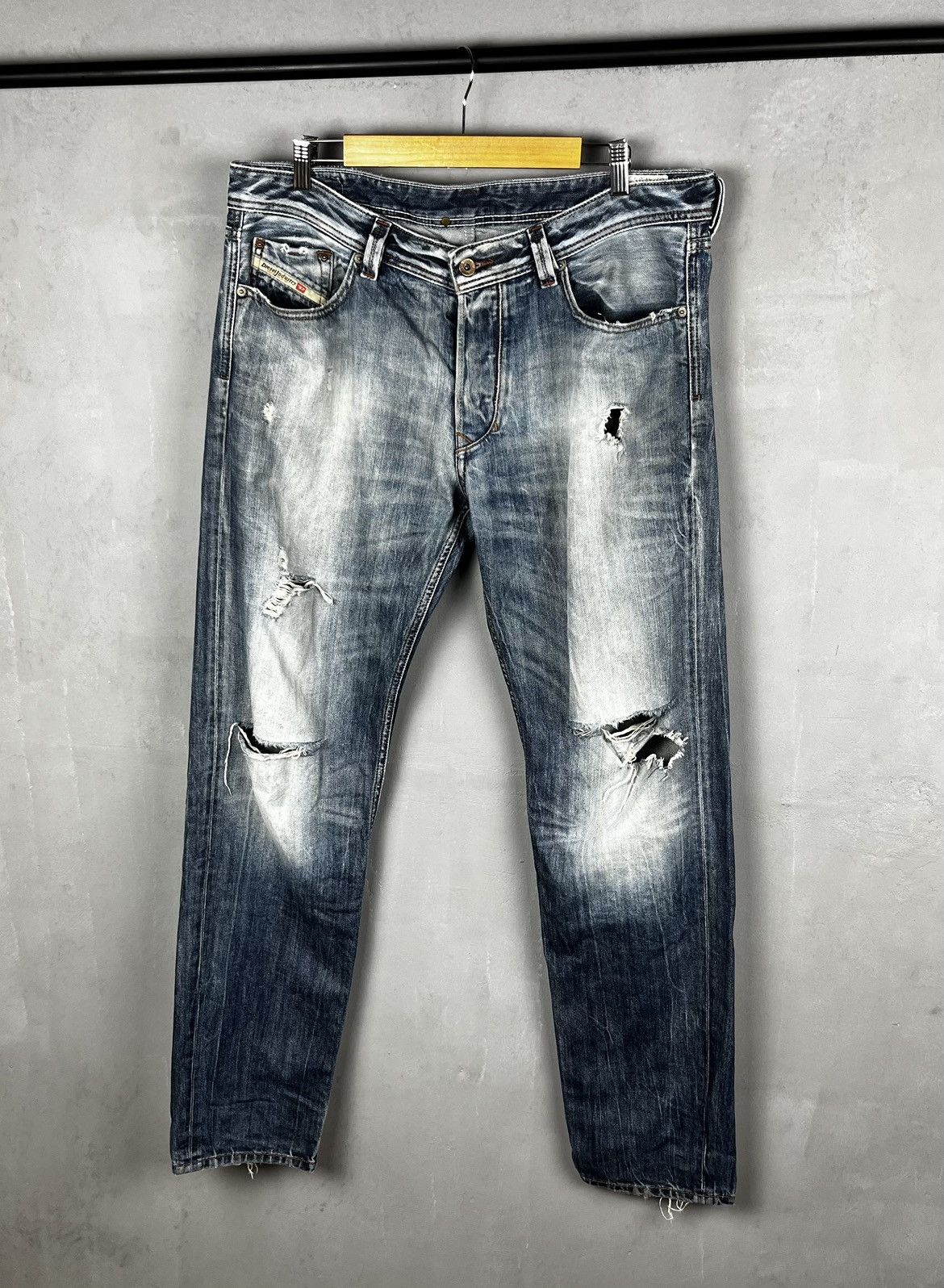 Diesel Black Gold Diesel Distressed Denim Pants Jeans Size US 36 / EU 52 - 1 Thumbnail