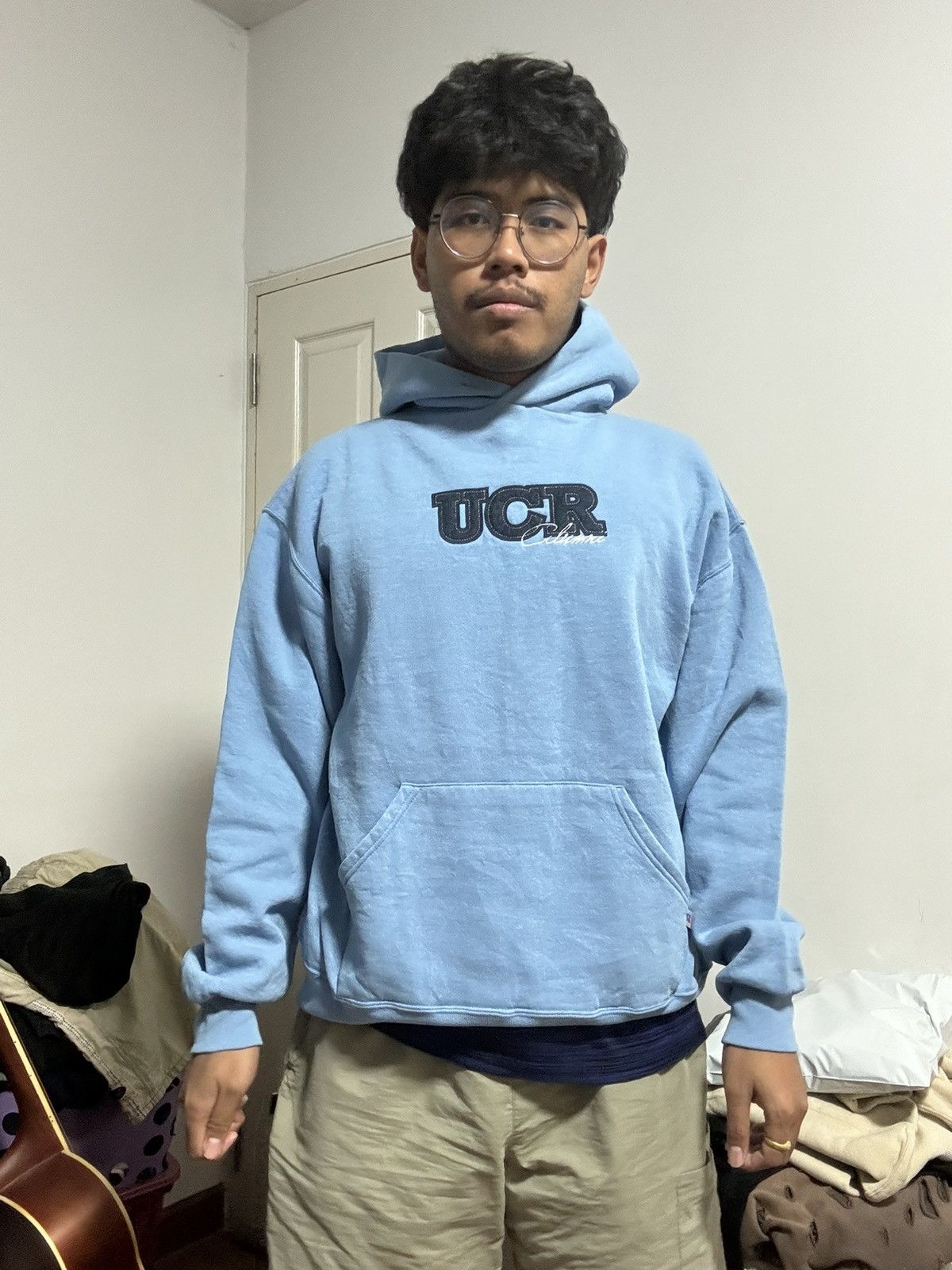 Vintage Vintage Russell Athletic Hoodie Baby Blue Size US L / EU 52-54 / 3 - 15 Thumbnail