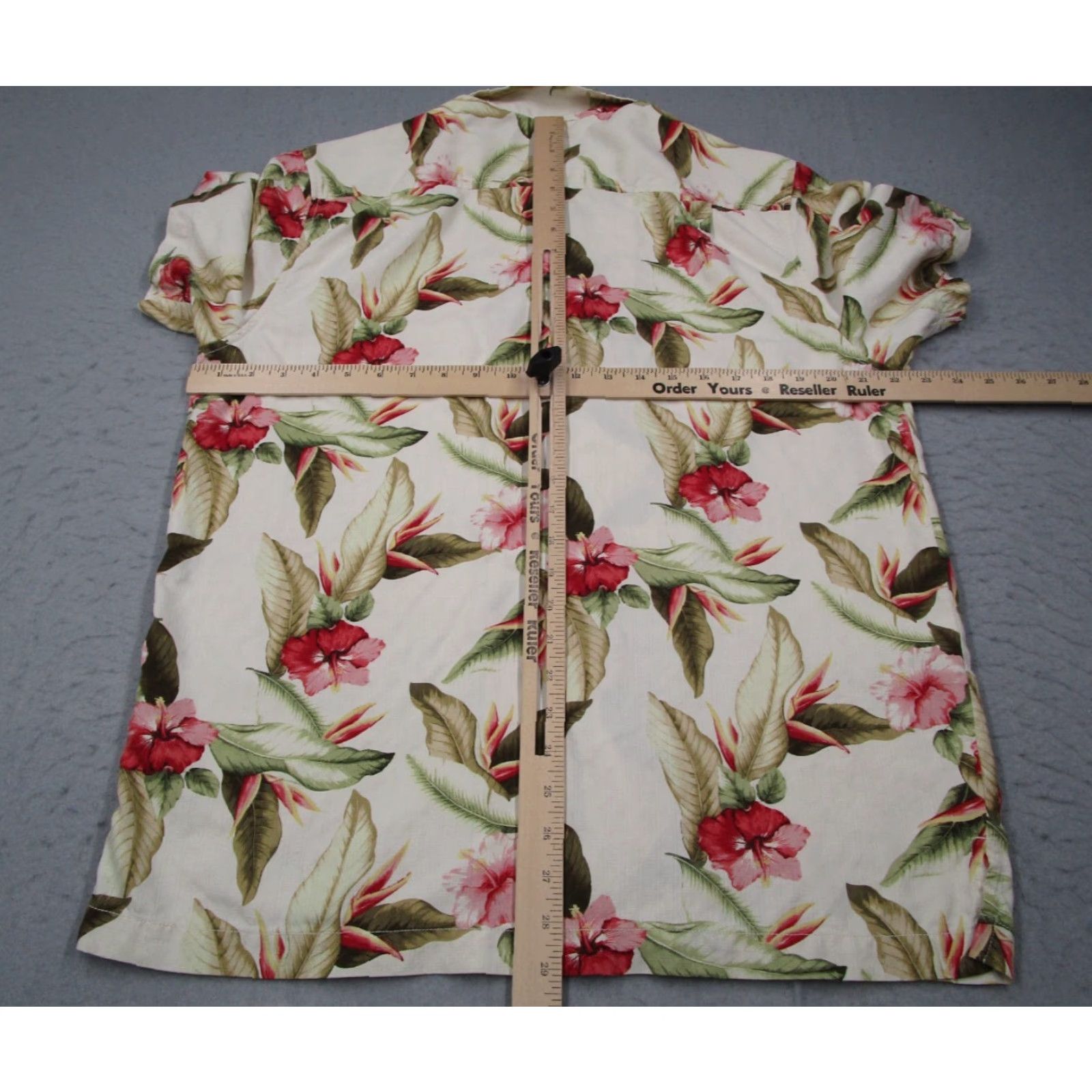 Tommy Bahama Tommy Bahama Shirt Men Large Beige Floral Silk Button Up Short Sleeve Hawaiian Mens Size US L / EU 52-54 / 3 - 6 Thumbnail