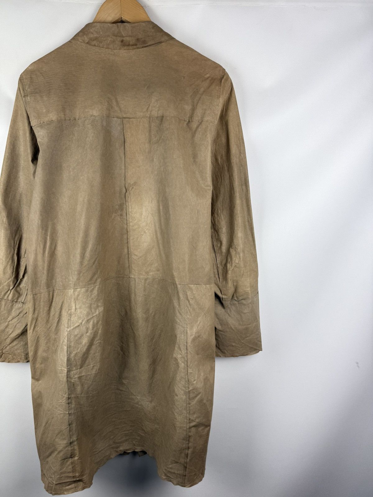 Annette Gortz Gortz Avant-Garde Lamb Leather Unlined Trench Coat Jacket Size S / US 4 / IT 40 - 16 Thumbnail