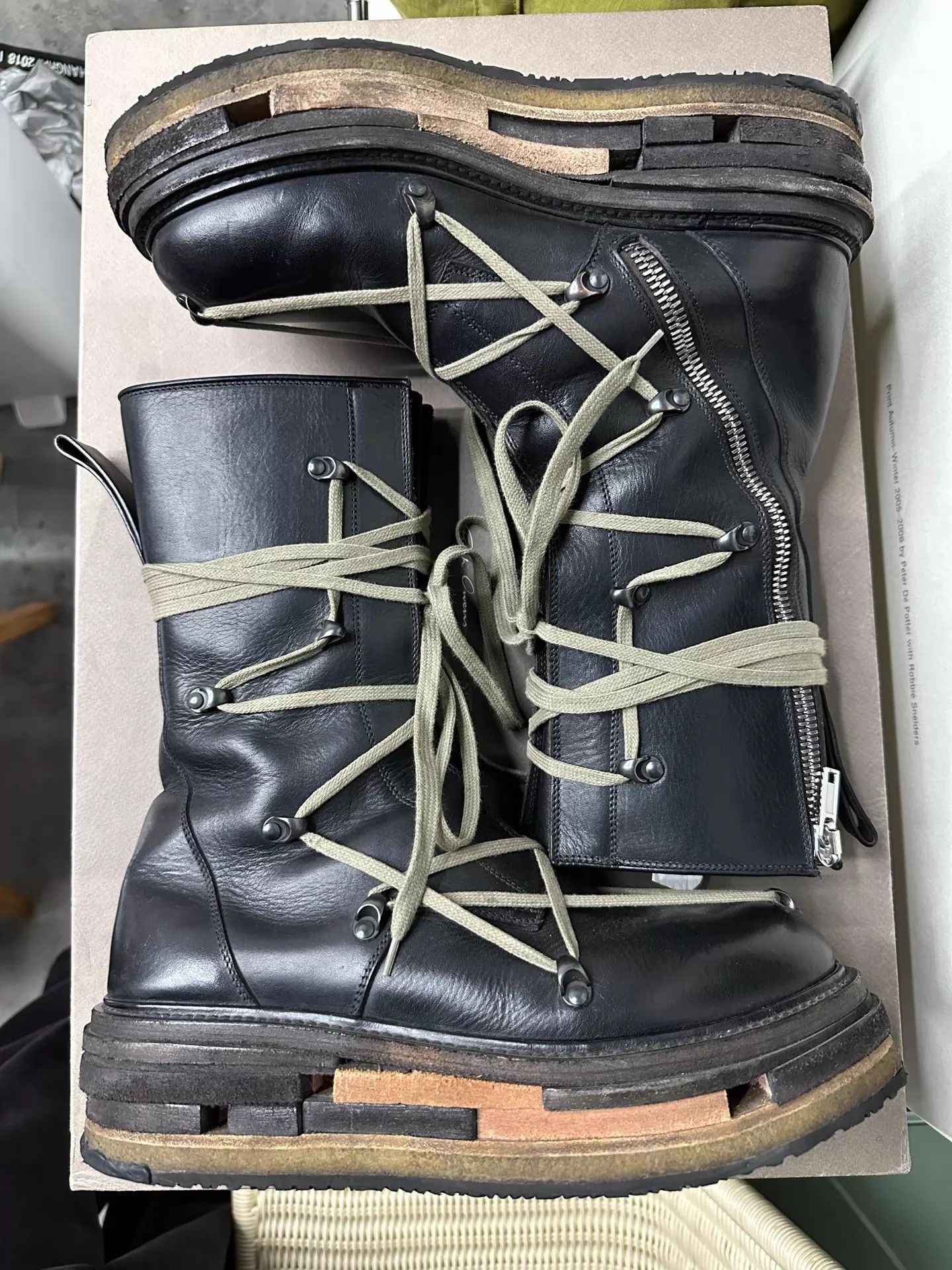 Rick Owens Rick Owens FW17 Glitter Lego Pentagram Strap Boots Size US 10 / EU 43 - 5 Thumbnail